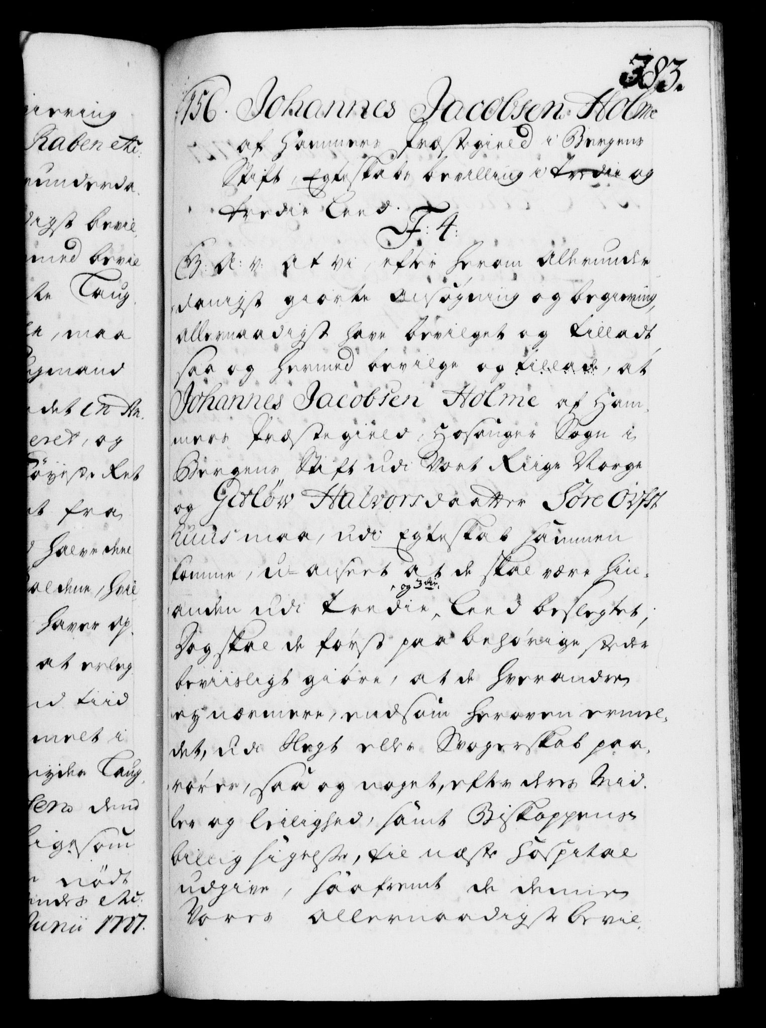 Danske Kanselli 1572-1799, AV/RA-EA-3023/F/Fc/Fca/Fcaa/L0025: Norske registre, 1726-1728, p. 383a