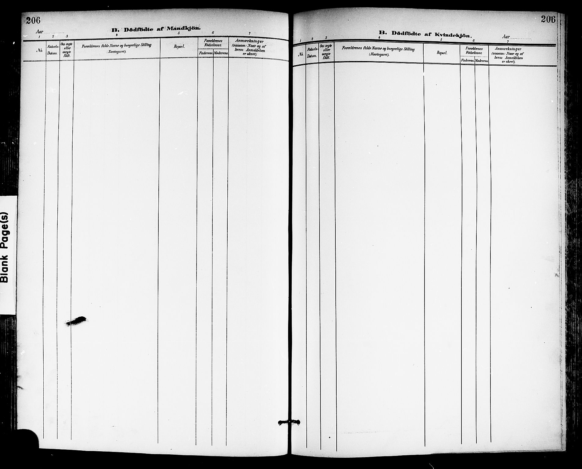 Gjerpen kirkebøker, SAKO/A-265/G/Ga/L0003: Parish register (copy) no. I 3, 1901-1919, p. 206