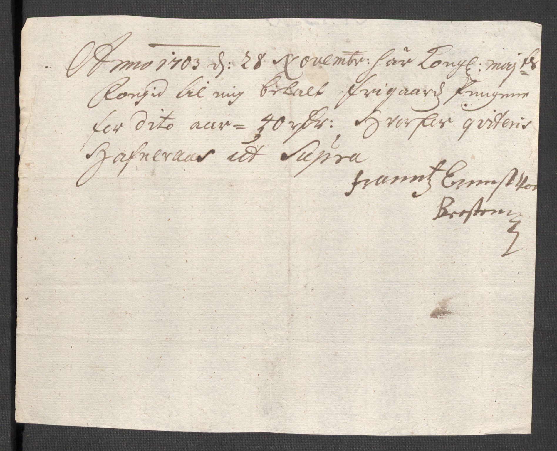 Rentekammeret inntil 1814, Reviderte regnskaper, Fogderegnskap, RA/EA-4092/R48/L2981: Fogderegnskap Sunnhordland og Hardanger, 1703, p. 208