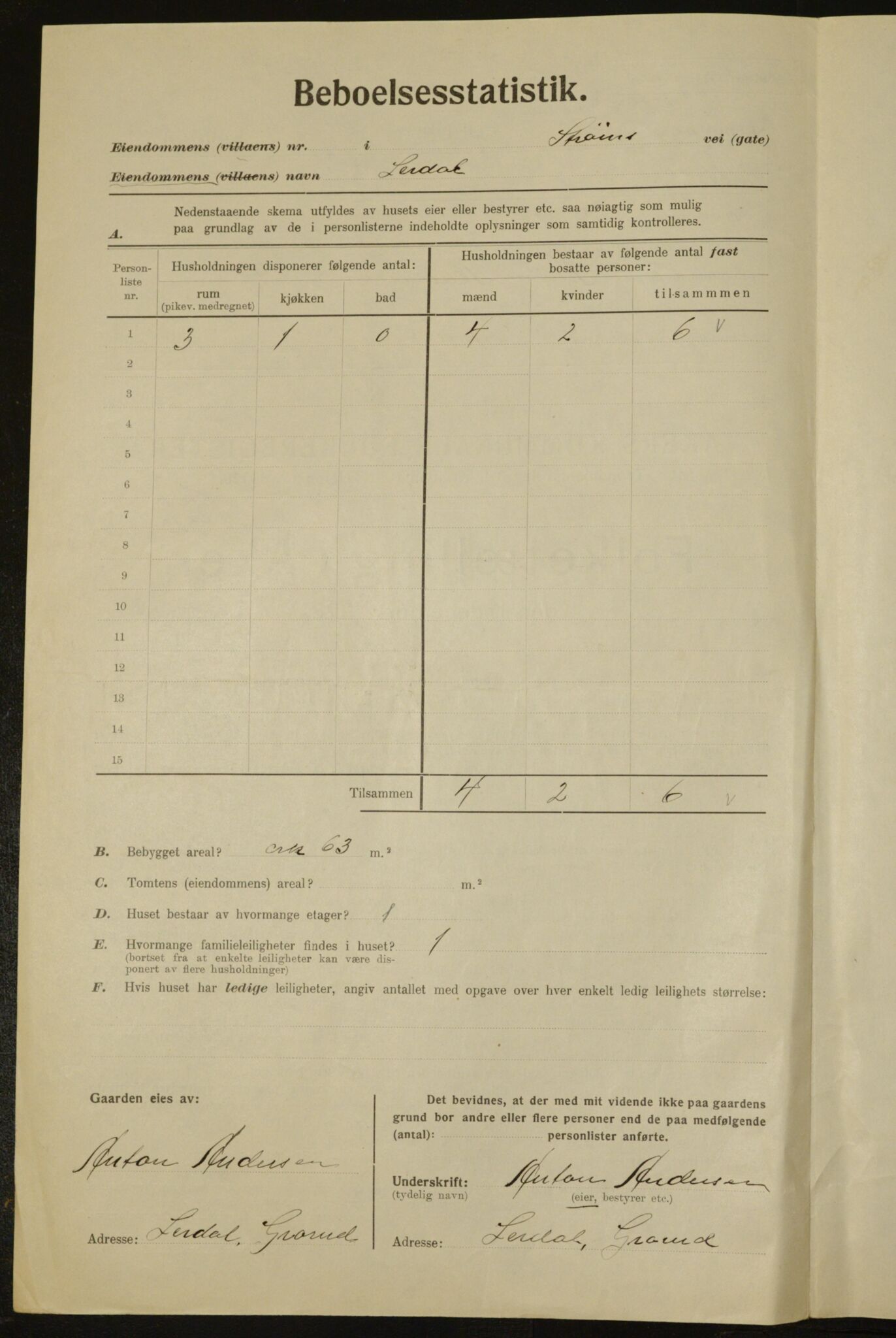 , Municipal Census 1923 for Aker, 1923, p. 32329