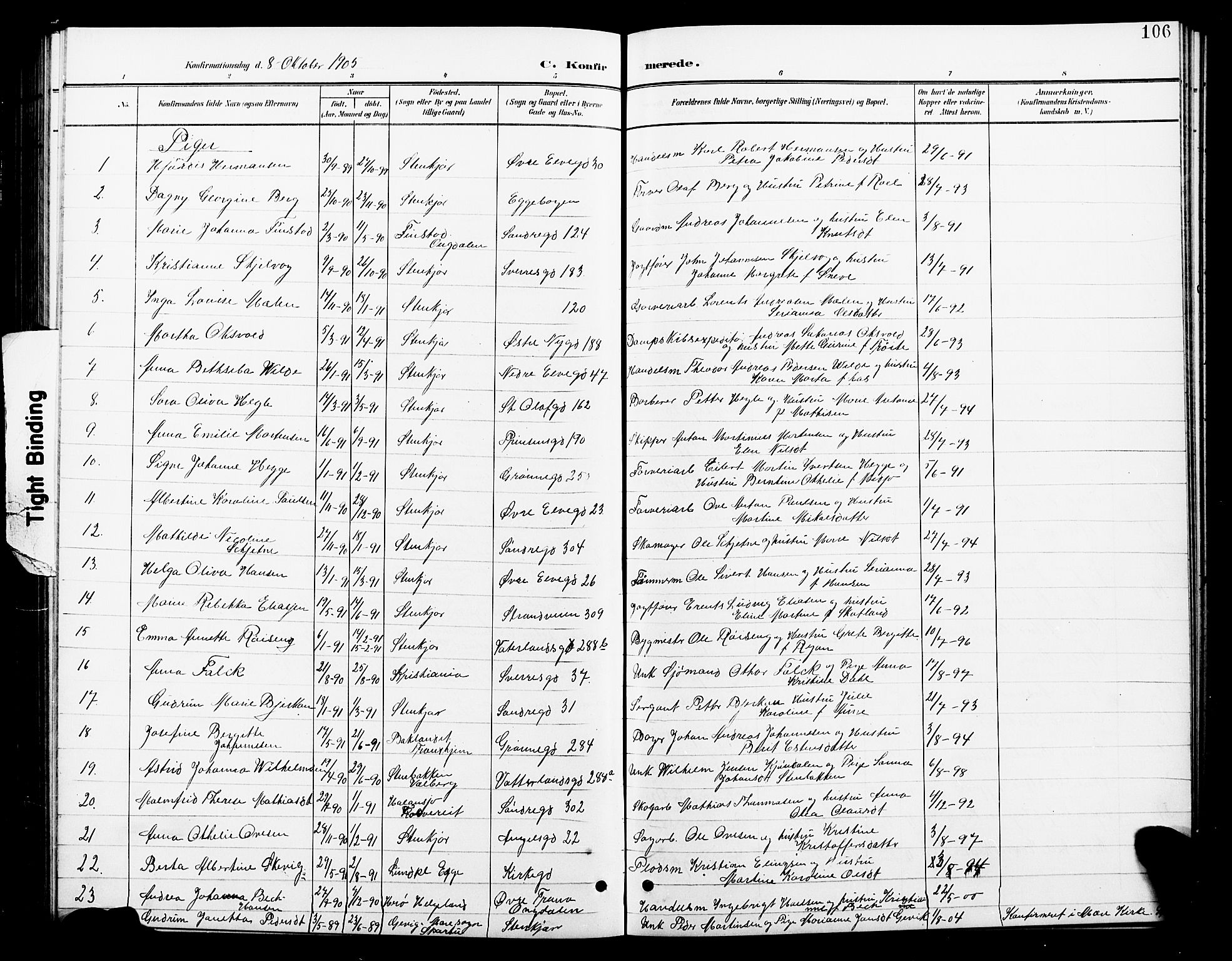 Ministerialprotokoller, klokkerbøker og fødselsregistre - Nord-Trøndelag, SAT/A-1458/739/L0375: Parish register (copy) no. 739C03, 1898-1908, p. 106