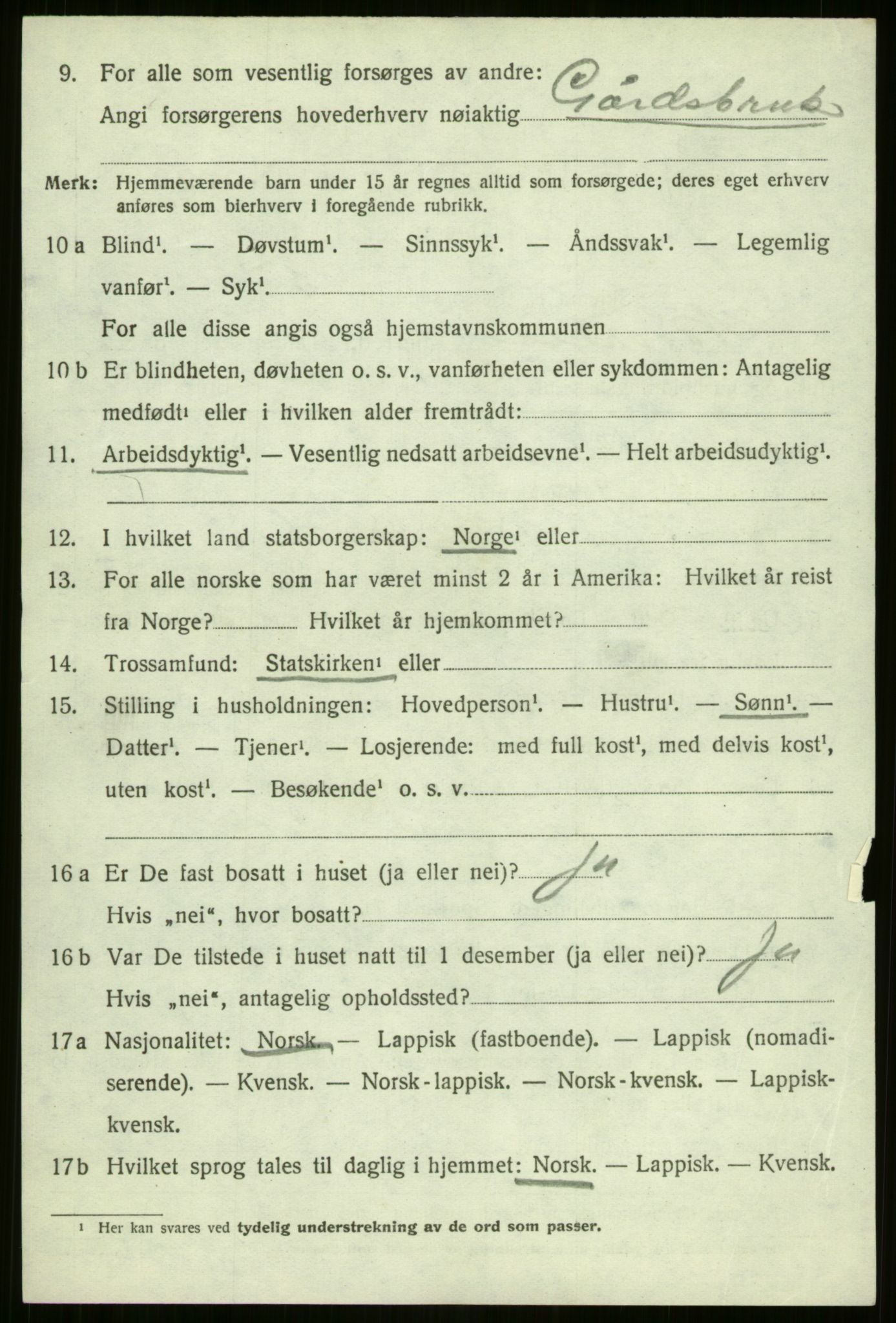 SATØ, 1920 census for Nordreisa, 1920, p. 1796