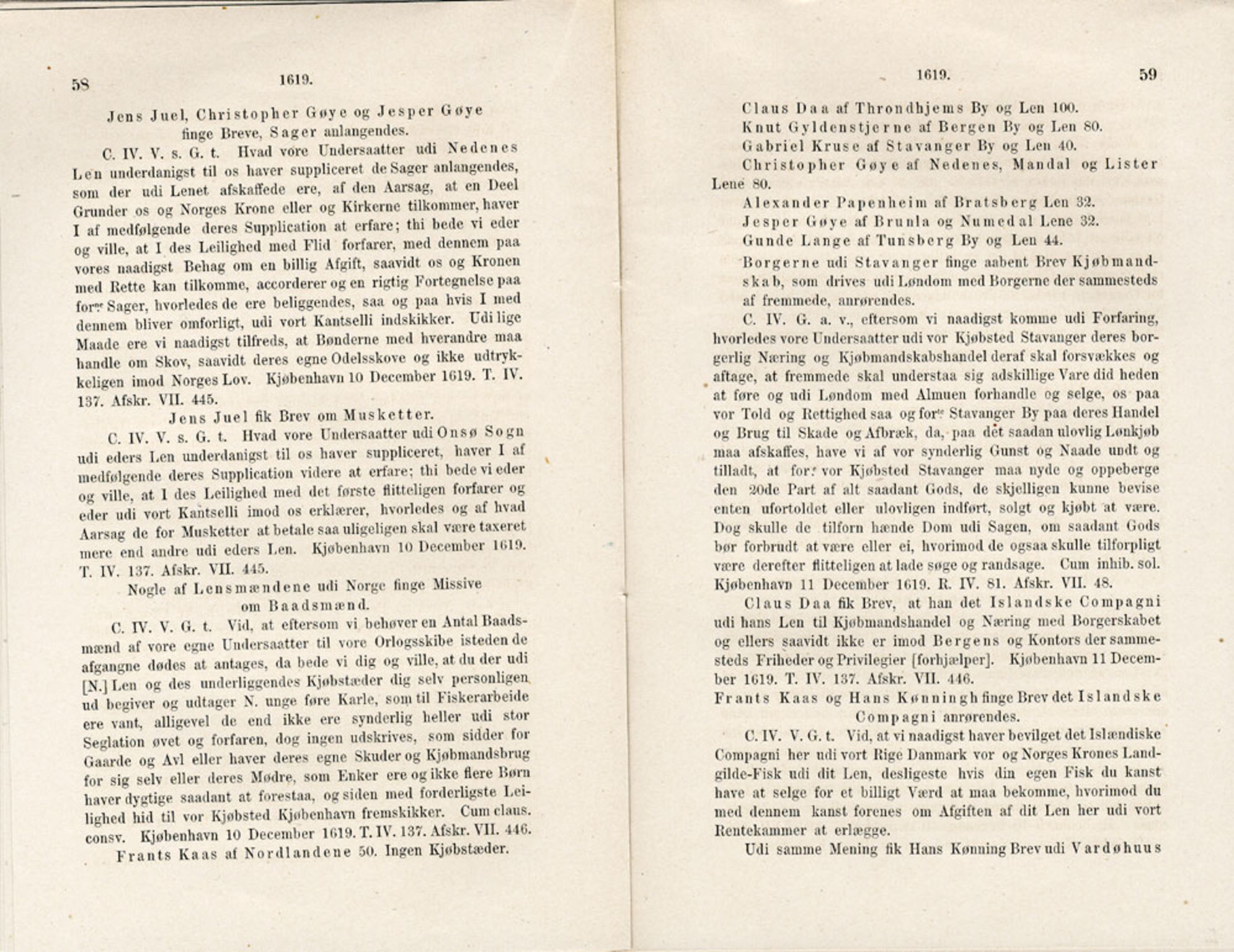 Publikasjoner utgitt av Det Norske Historiske Kildeskriftfond, PUBL/-/-/-: Norske Rigs-Registranter, bind 5, 1619-1627, p. 58-59
