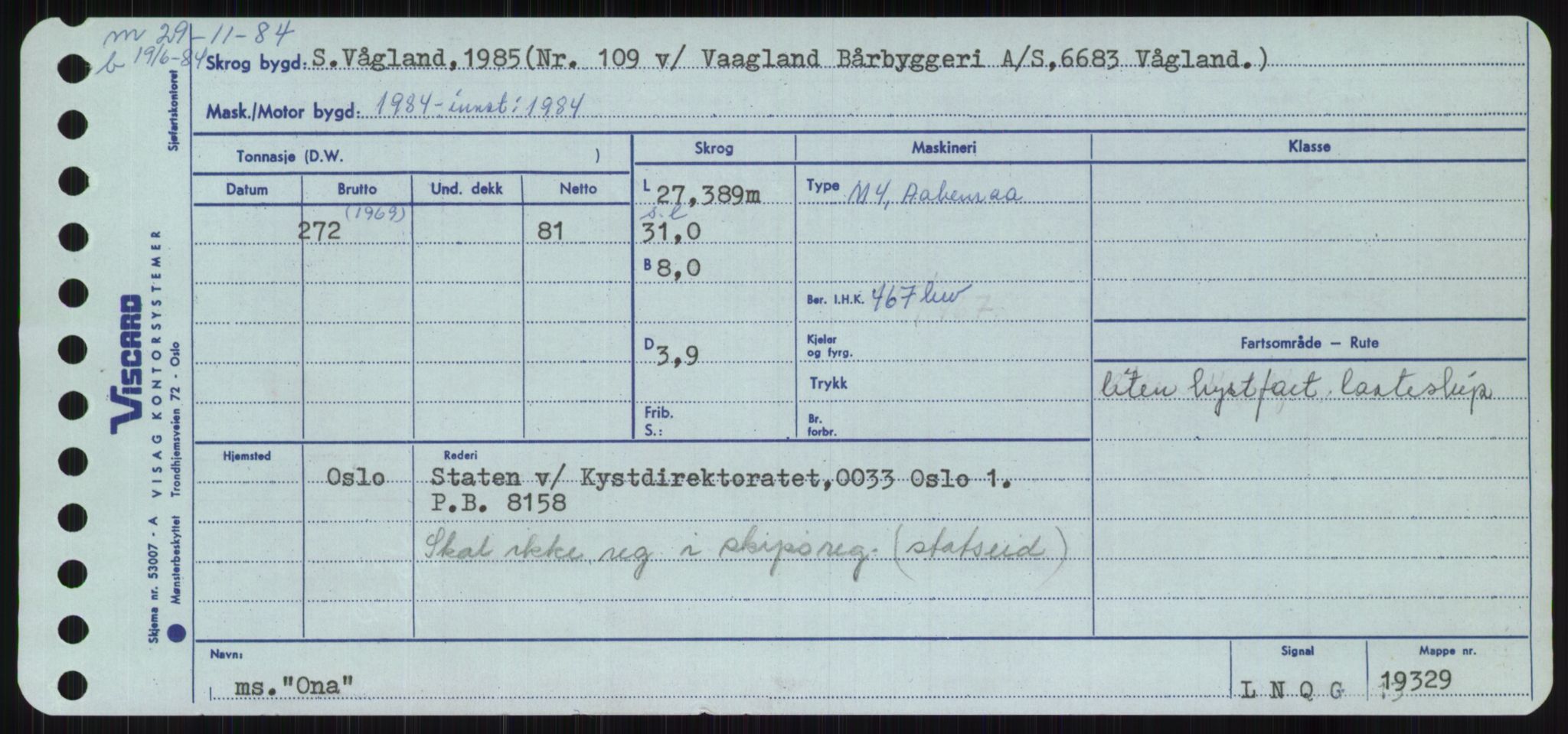 Sjøfartsdirektoratet med forløpere, Skipsmålingen, AV/RA-S-1627/H/Ha/L0004/0002: Fartøy, Mas-R / Fartøy, Odin-R, p. 95