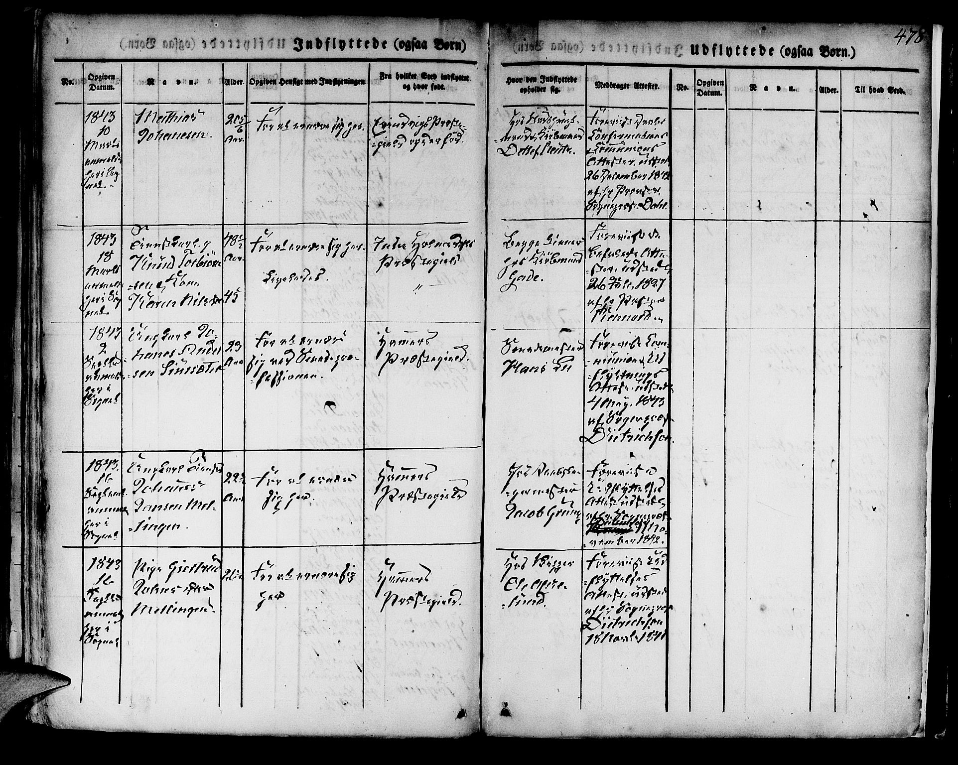 Korskirken sokneprestembete, SAB/A-76101/H/Hab: Parish register (copy) no. A 5II, 1831-1844, p. 478