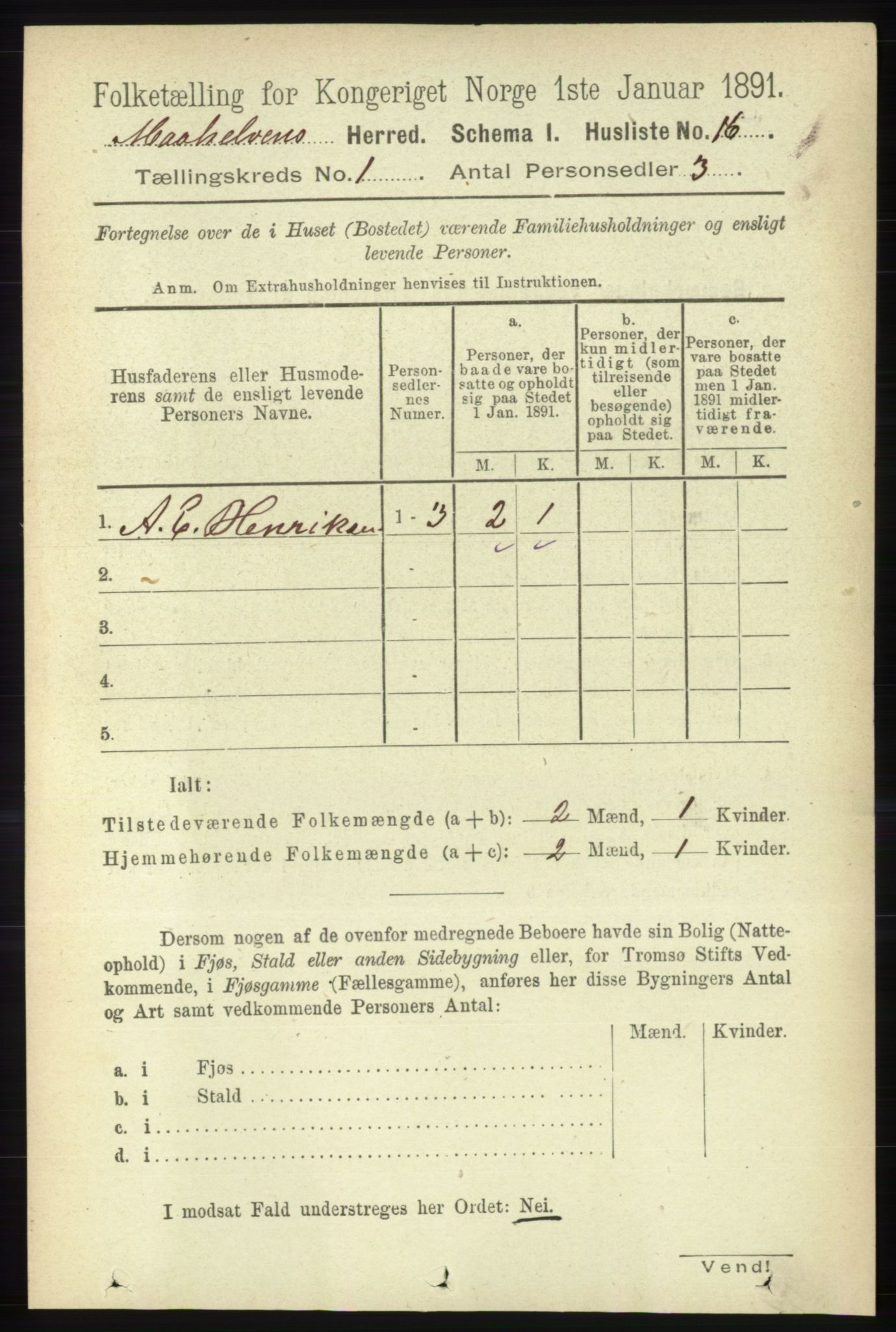 RA, 1891 census for 1924 Målselv, 1891, p. 46