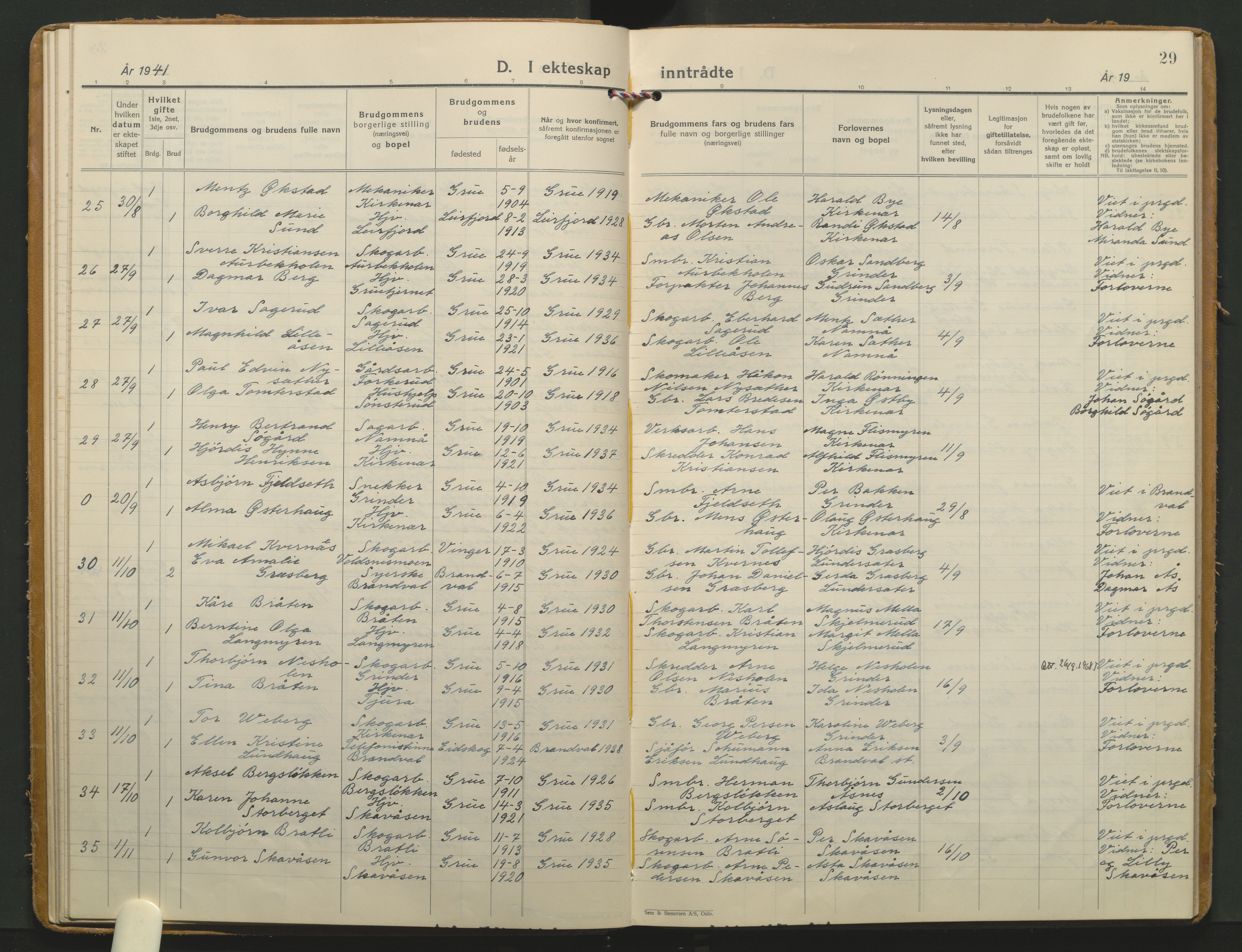 Grue prestekontor, AV/SAH-PREST-036/H/Ha/Haa/L0020: Parish register (official) no. 20, 1935-1946, p. 29