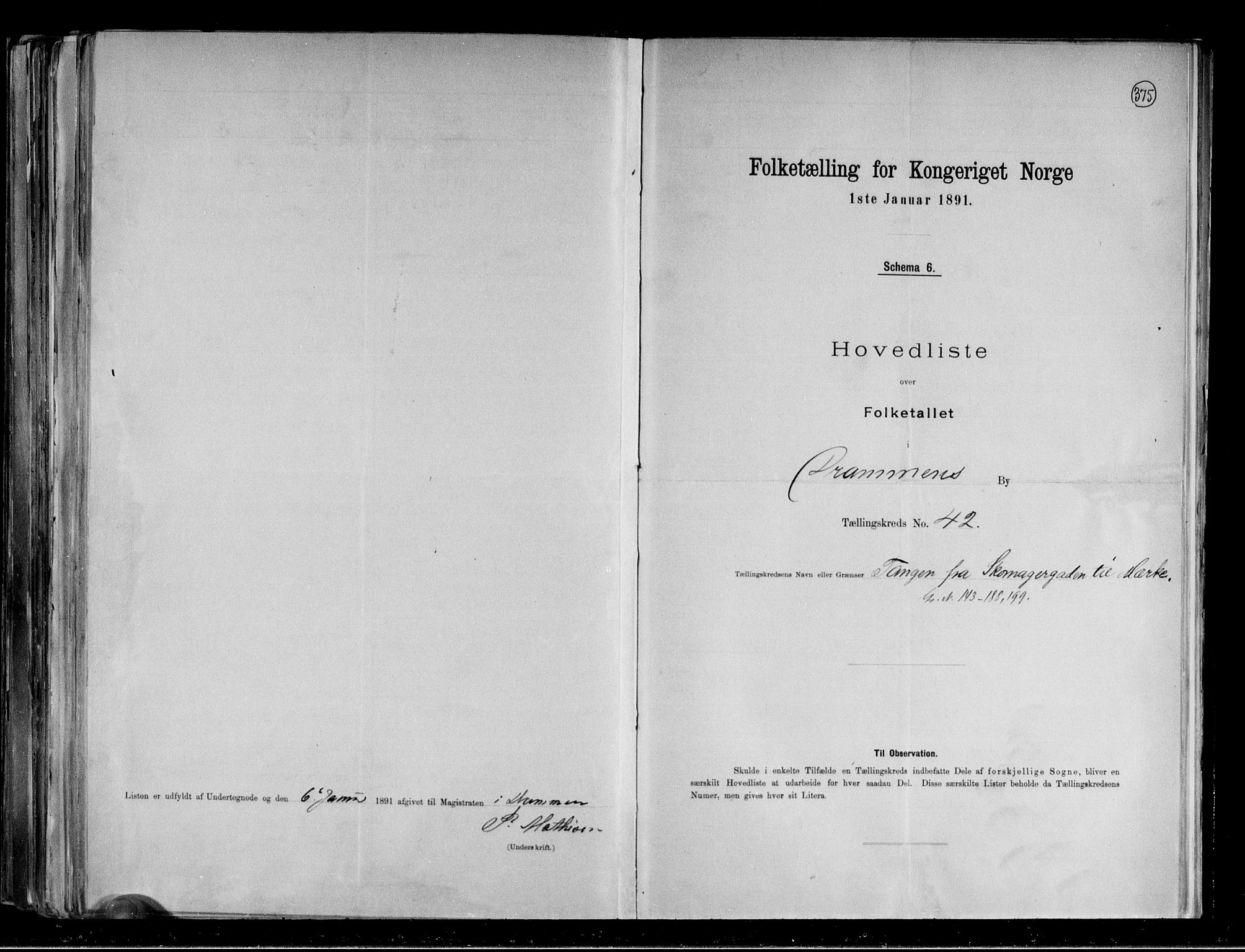 RA, 1891 census for 0602 Drammen, 1891, p. 90