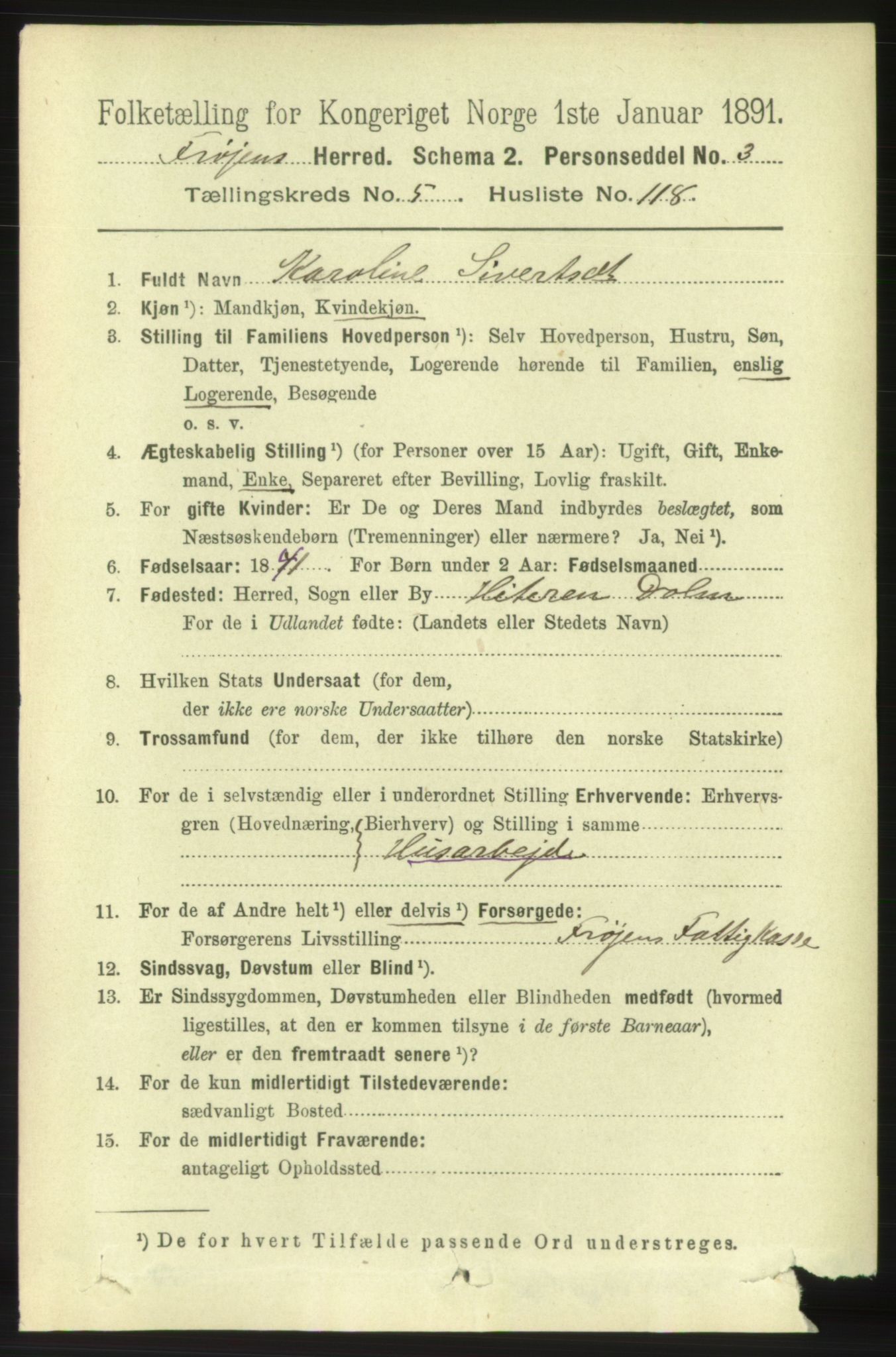 RA, 1891 census for 1619 Frøya, 1891, p. 4064