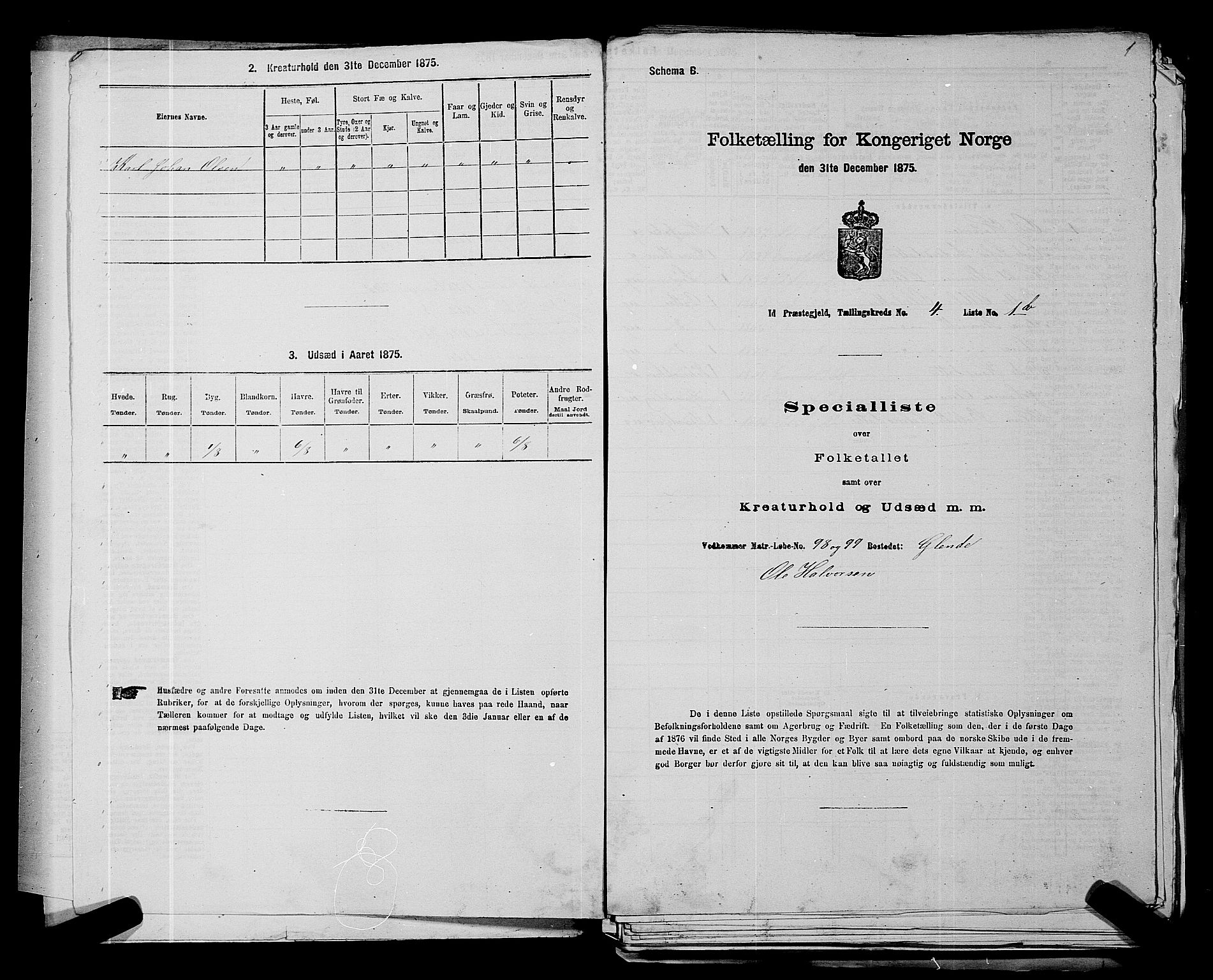 RA, 1875 census for 0117P Idd, 1875, p. 656