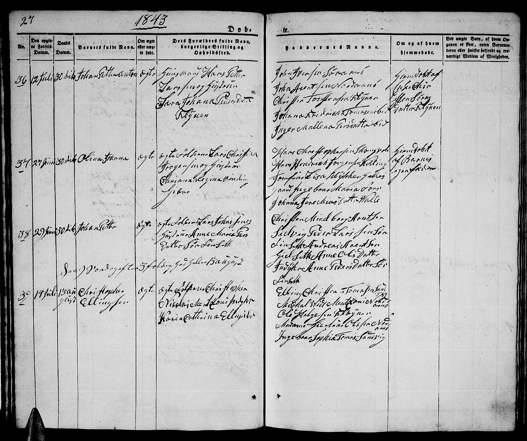 Ministerialprotokoller, klokkerbøker og fødselsregistre - Nordland, AV/SAT-A-1459/805/L0106: Parish register (copy) no. 805C02, 1841-1861, p. 27