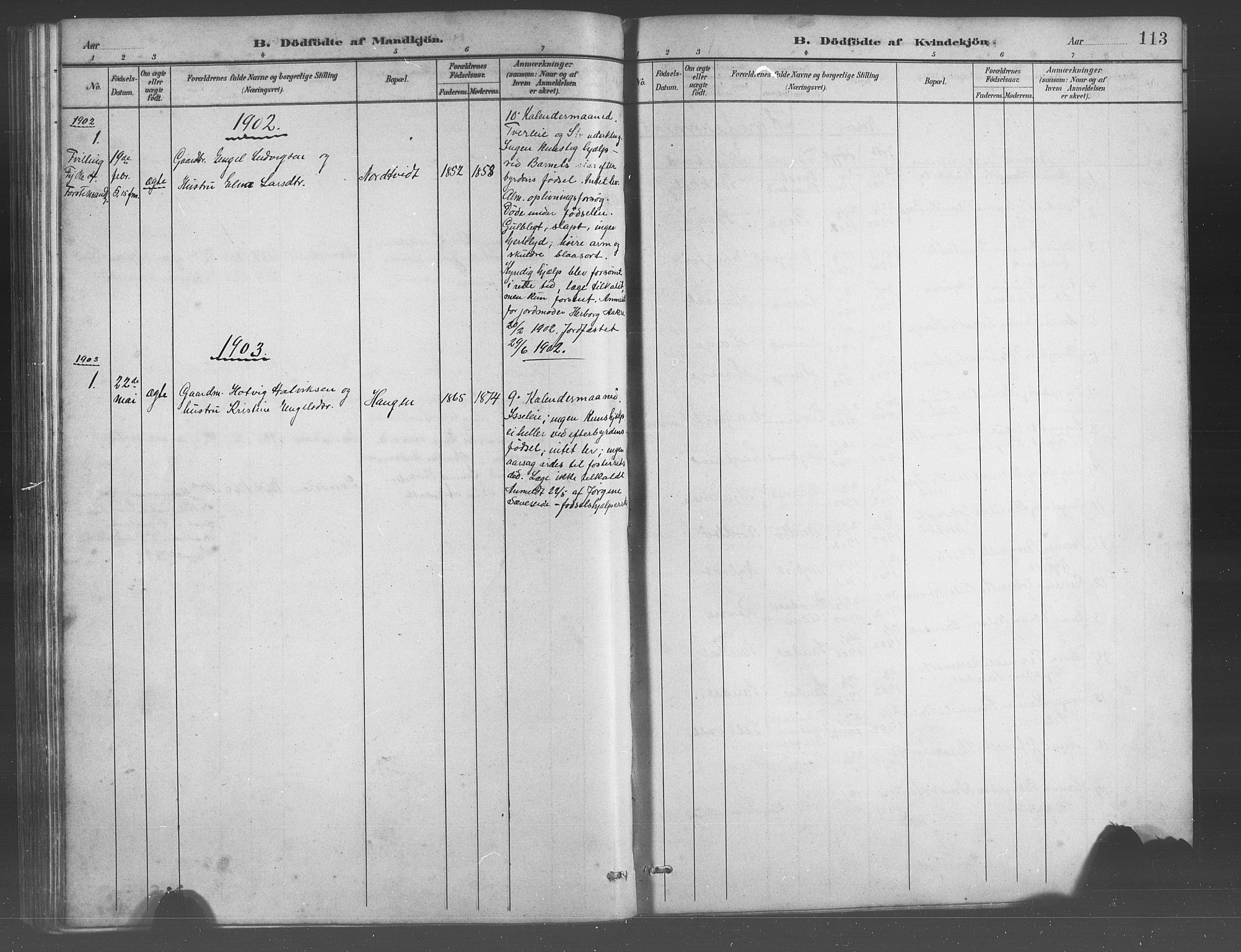 Fusa sokneprestembete, SAB/A-75401/H/Hab: Parish register (copy) no. C 2, 1886-1926, p. 113