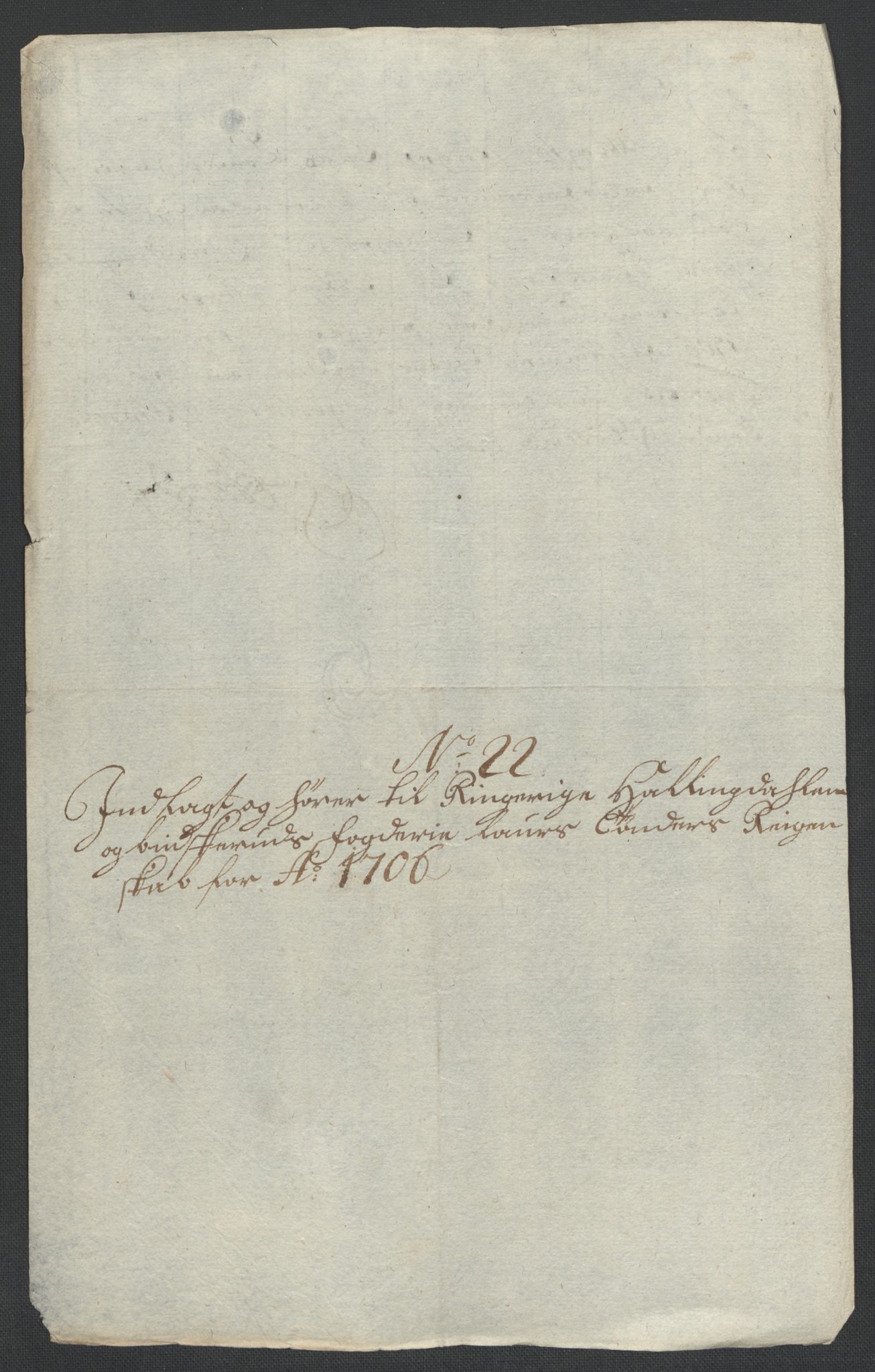 Rentekammeret inntil 1814, Reviderte regnskaper, Fogderegnskap, RA/EA-4092/R22/L1465: Fogderegnskap Ringerike, Hallingdal og Buskerud, 1706, p. 309