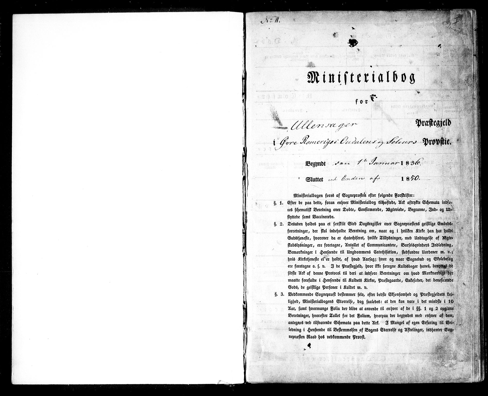 Ullensaker prestekontor Kirkebøker, AV/SAO-A-10236a/F/Fa/L0014.a: Parish register (official) no. I 14A, 1836-1850