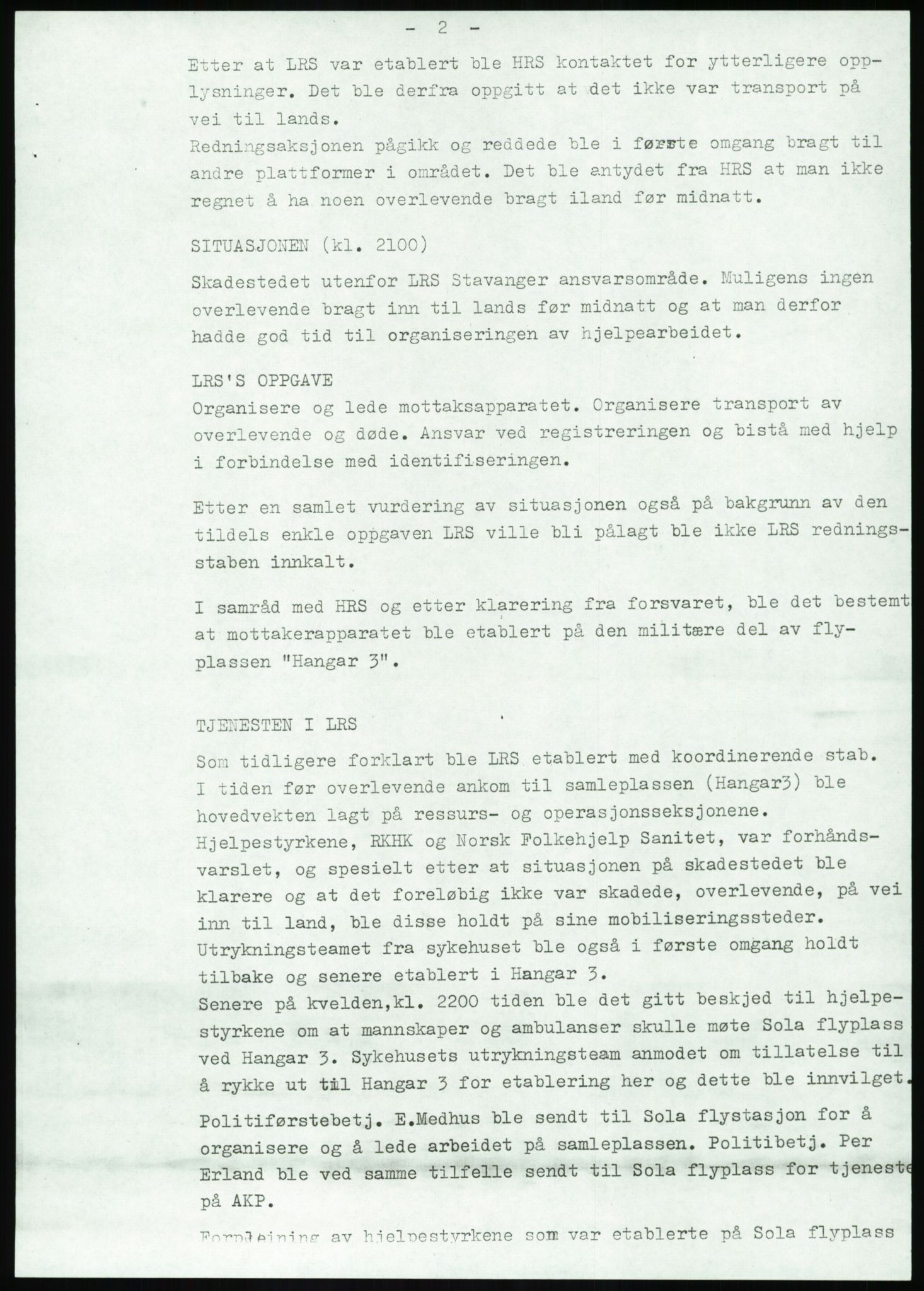 Justisdepartementet, Granskningskommisjonen ved Alexander Kielland-ulykken 27.3.1980, AV/RA-S-1165/D/L0017: P Hjelpefartøy (Doku.liste + P1-P6 av 6)/Q Hovedredningssentralen (Q0-Q27 av 27), 1980-1981, p. 312