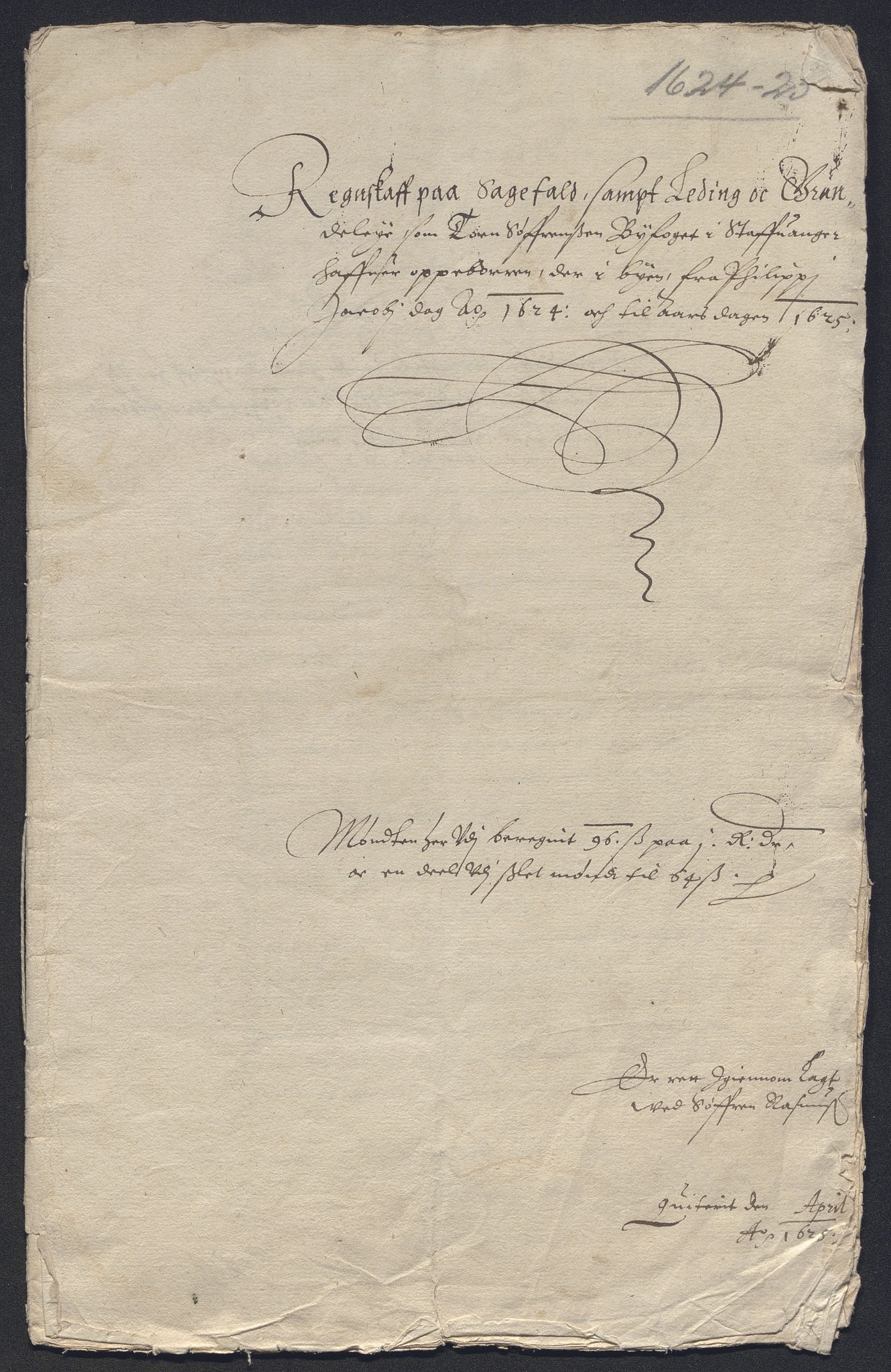 Rentekammeret inntil 1814, Reviderte regnskaper, Byregnskaper, AV/RA-EA-4066/R/Ro/L0298: [O1] By- og kontribusjonsregnskap, 1624-1639, p. 2