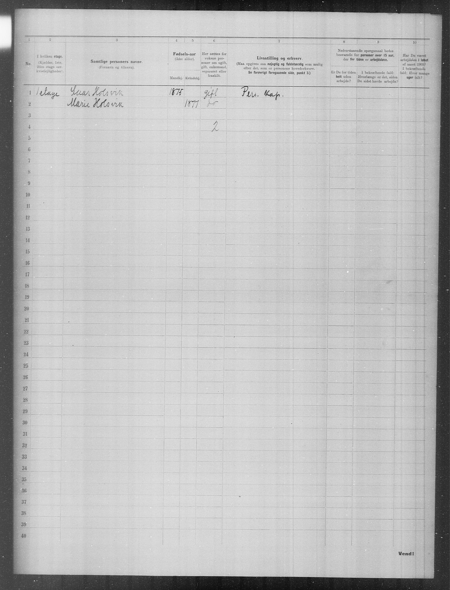 OBA, Municipal Census 1903 for Kristiania, 1903, p. 13841