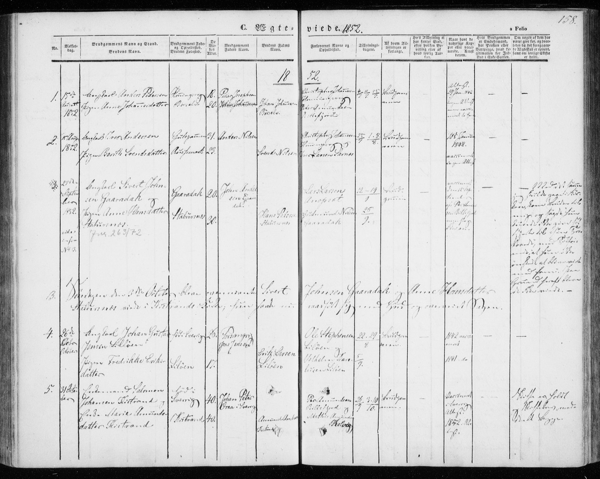 Kistrand/Porsanger sokneprestembete, SATØ/S-1351/H/Ha/L0004.kirke: Parish register (official) no. 4, 1843-1860, p. 158