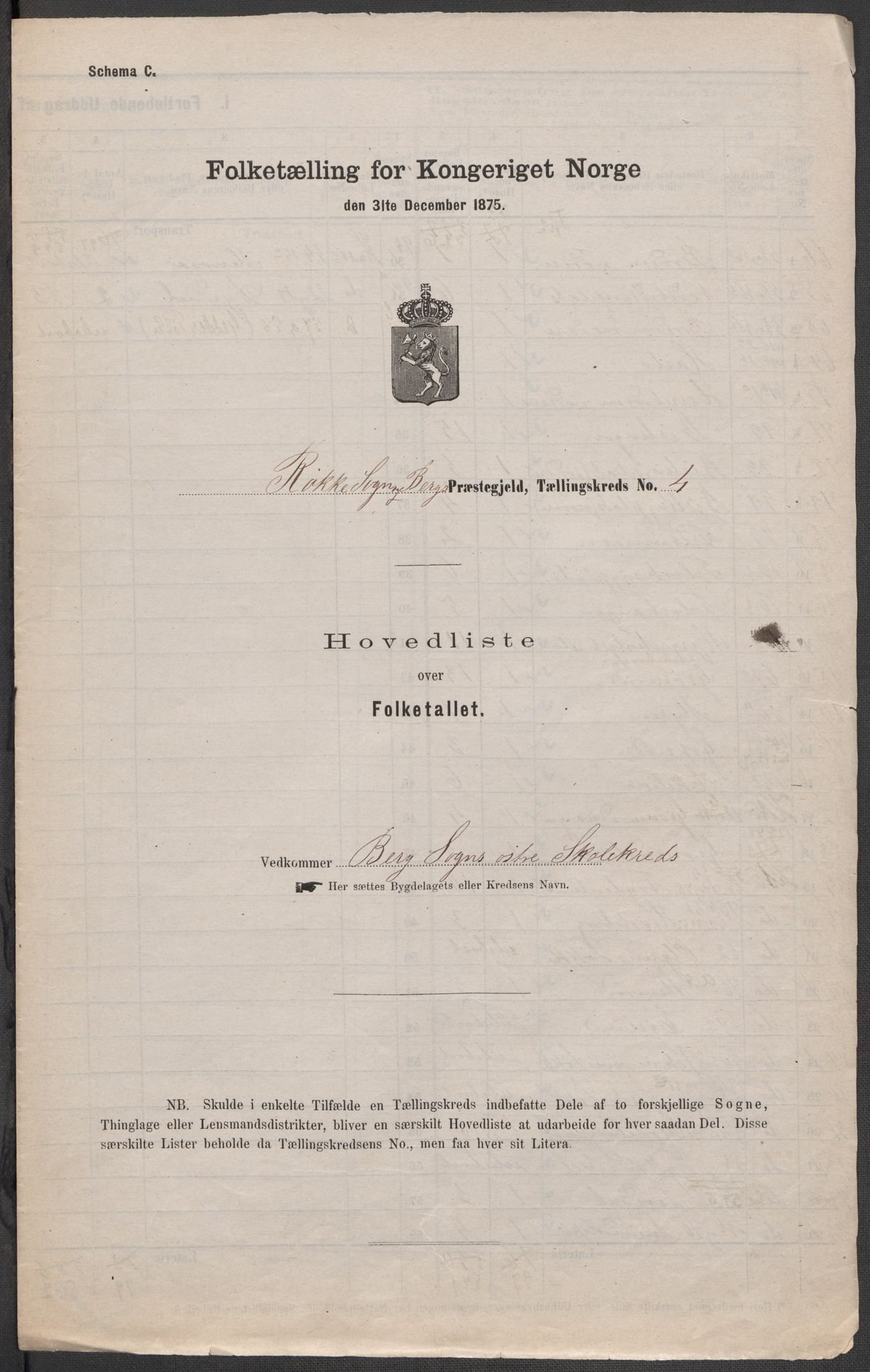 RA, 1875 census for 0116P Berg, 1875, p. 13