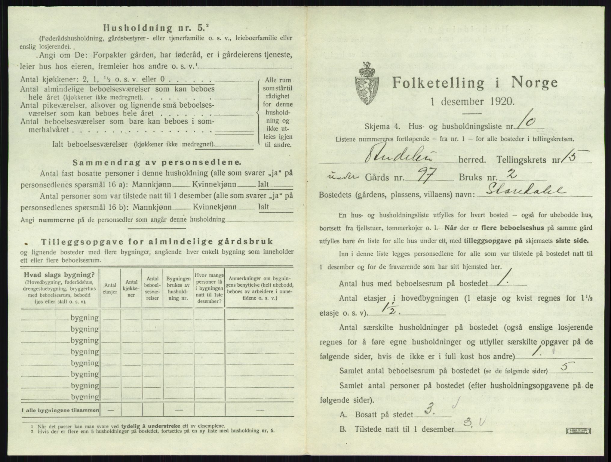 SAKO, 1920 census for Andebu, 1920, p. 857