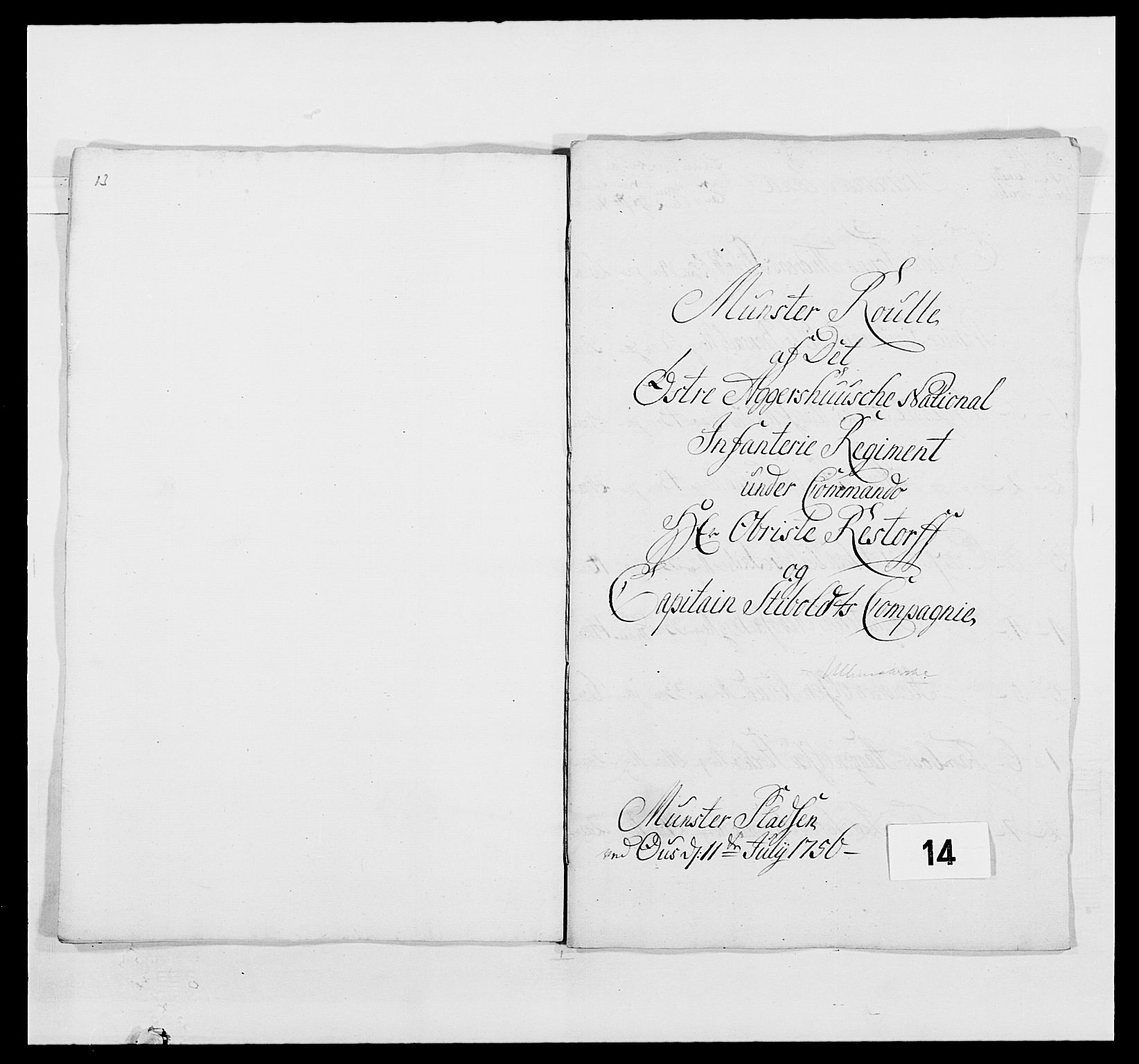 Kommanderende general (KG I) med Det norske krigsdirektorium, AV/RA-EA-5419/E/Ea/L0491: 2. Akershusiske regiment, 1750-1761, p. 127