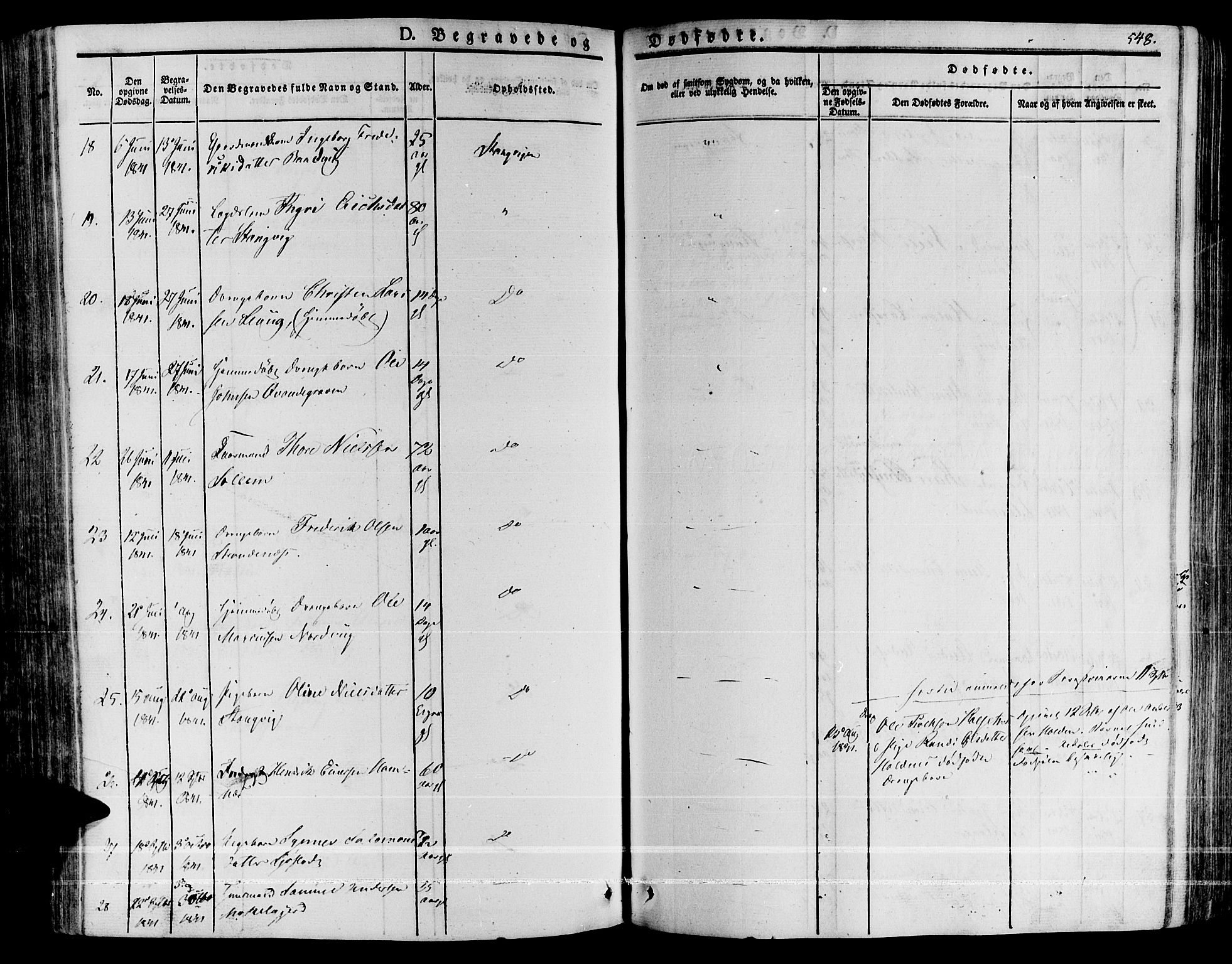 Ministerialprotokoller, klokkerbøker og fødselsregistre - Møre og Romsdal, AV/SAT-A-1454/592/L1024: Parish register (official) no. 592A03 /1, 1831-1849, p. 548