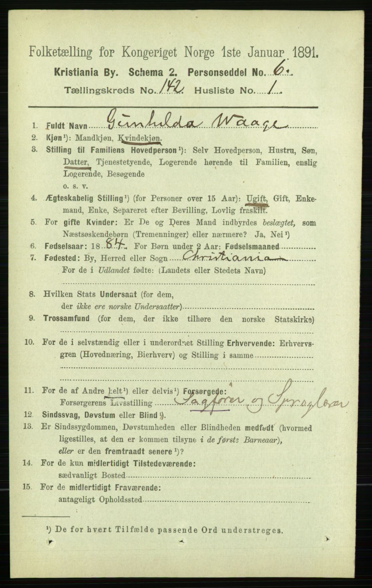 RA, 1891 census for 0301 Kristiania, 1891, p. 78349