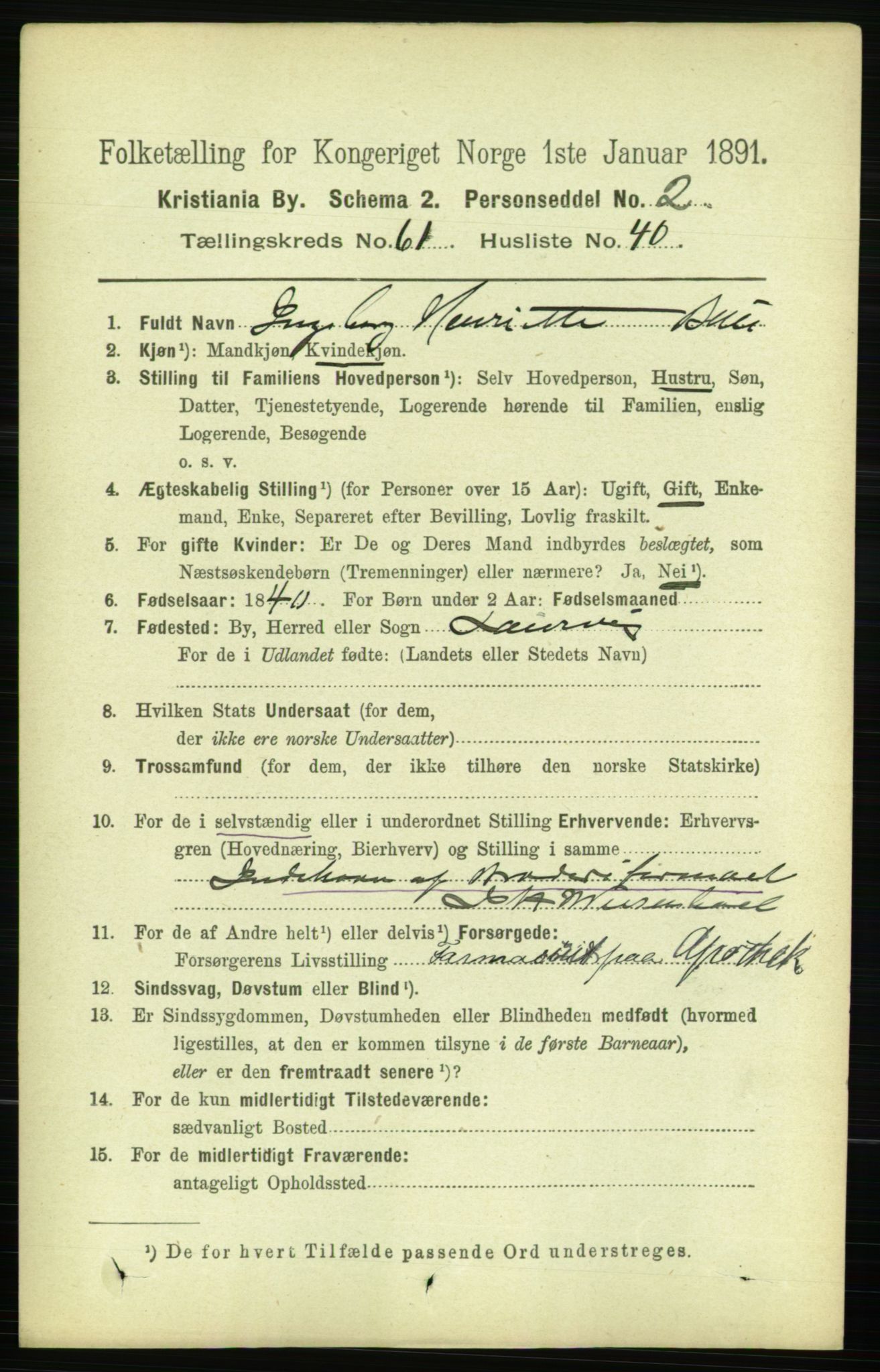 RA, 1891 census for 0301 Kristiania, 1891, p. 32939