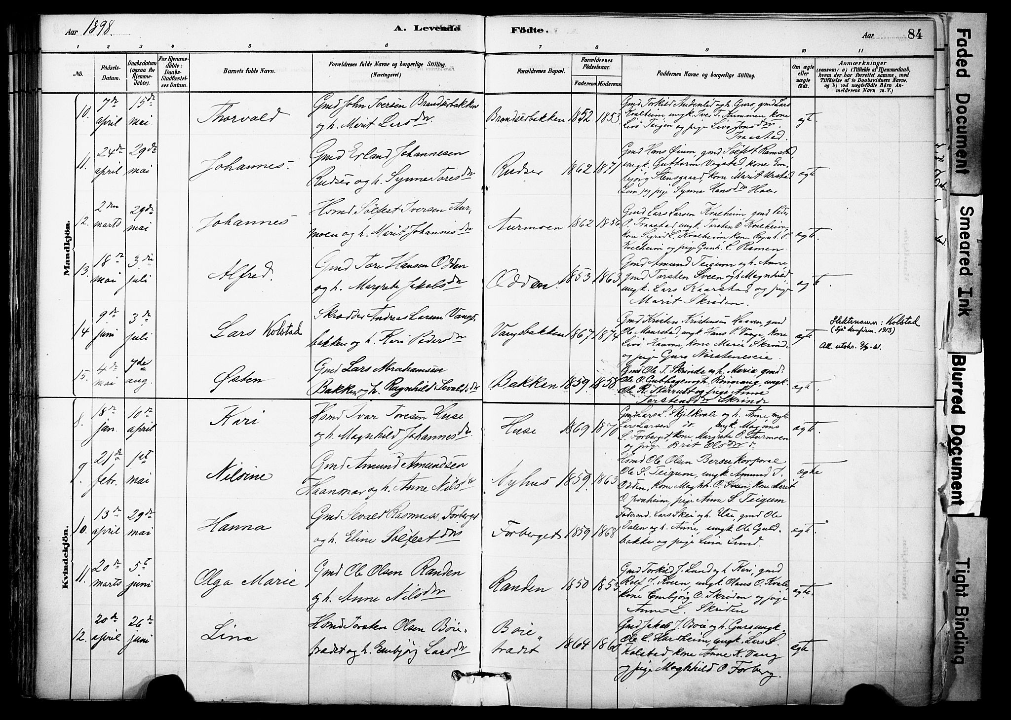 Skjåk prestekontor, SAH/PREST-072/H/Ha/Haa/L0003: Parish register (official) no. 3, 1880-1907, p. 84