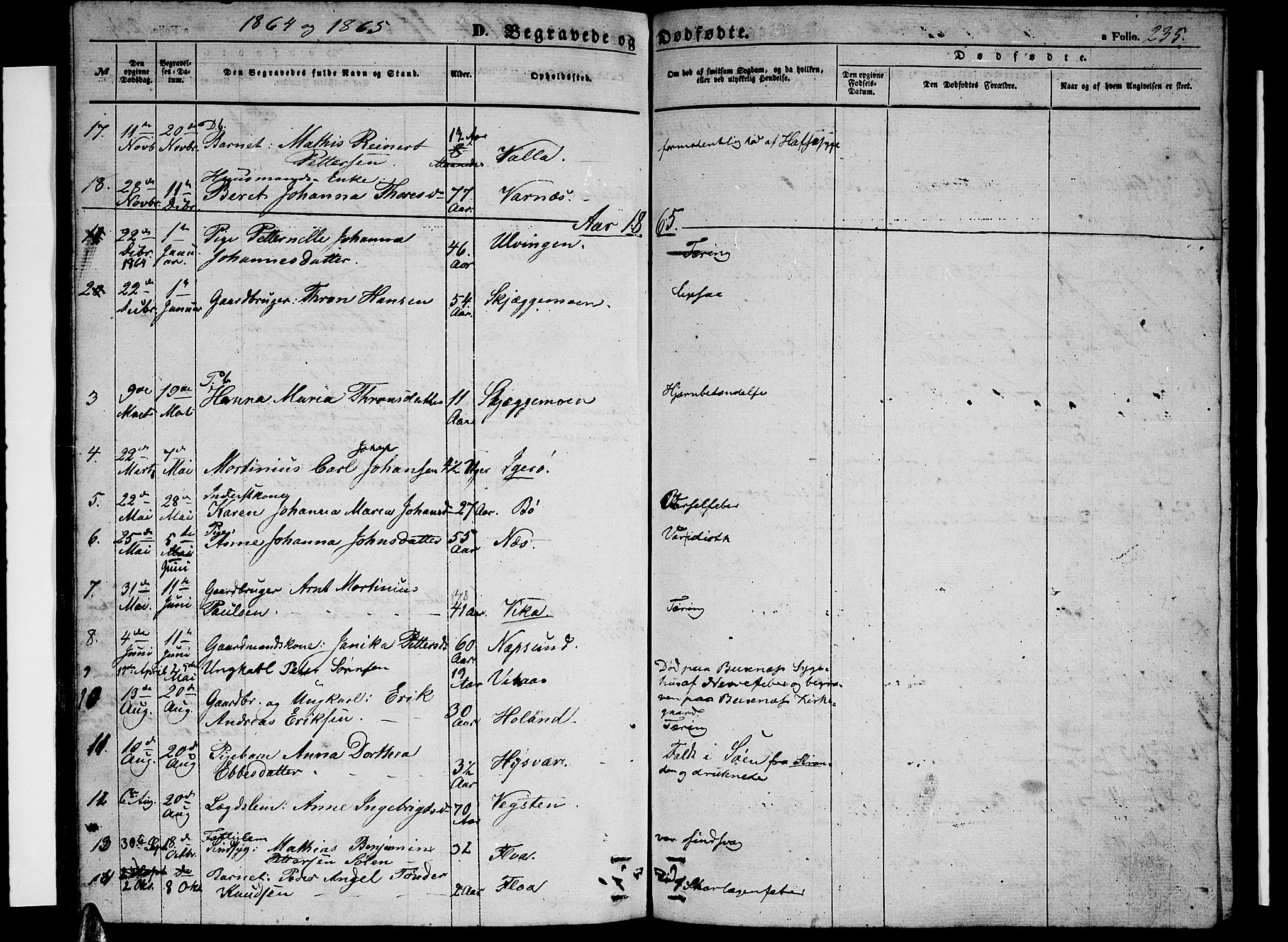 Ministerialprotokoller, klokkerbøker og fødselsregistre - Nordland, AV/SAT-A-1459/816/L0251: Parish register (copy) no. 816C01, 1852-1870, p. 235