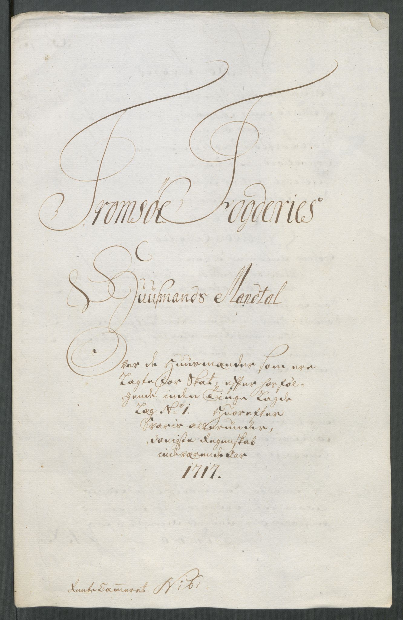 Rentekammeret inntil 1814, Reviderte regnskaper, Fogderegnskap, AV/RA-EA-4092/R68/L4763: Fogderegnskap Senja og Troms, 1717, p. 107