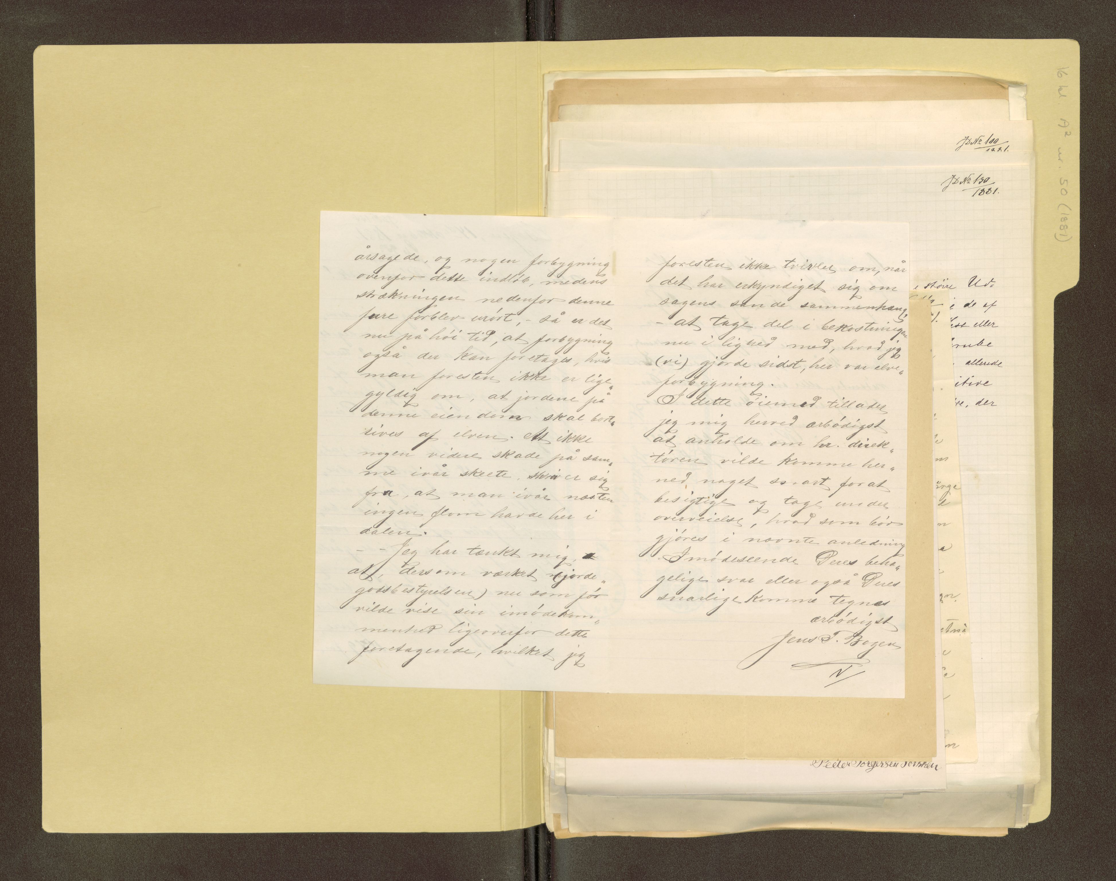 Røros kobberverk, AV/SAT-PA-0211/1/16/16A2/L0012: 16A2.11.50 Jordegodsforstanderens journaliserede breve, 1881-1889