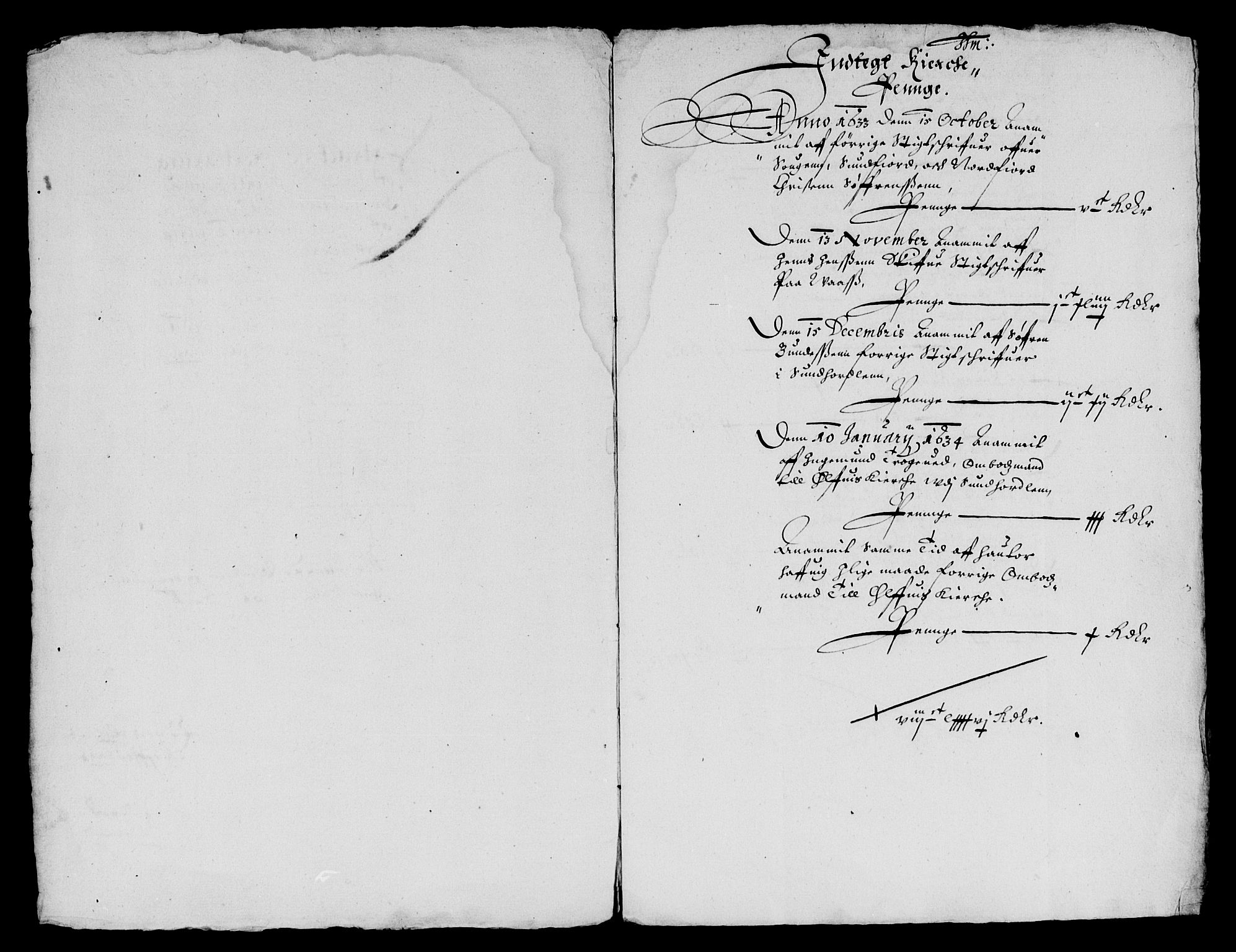 Rentekammeret inntil 1814, Reviderte regnskaper, Lensregnskaper, AV/RA-EA-5023/R/Rb/Rbt/L0066: Bergenhus len, 1633-1635