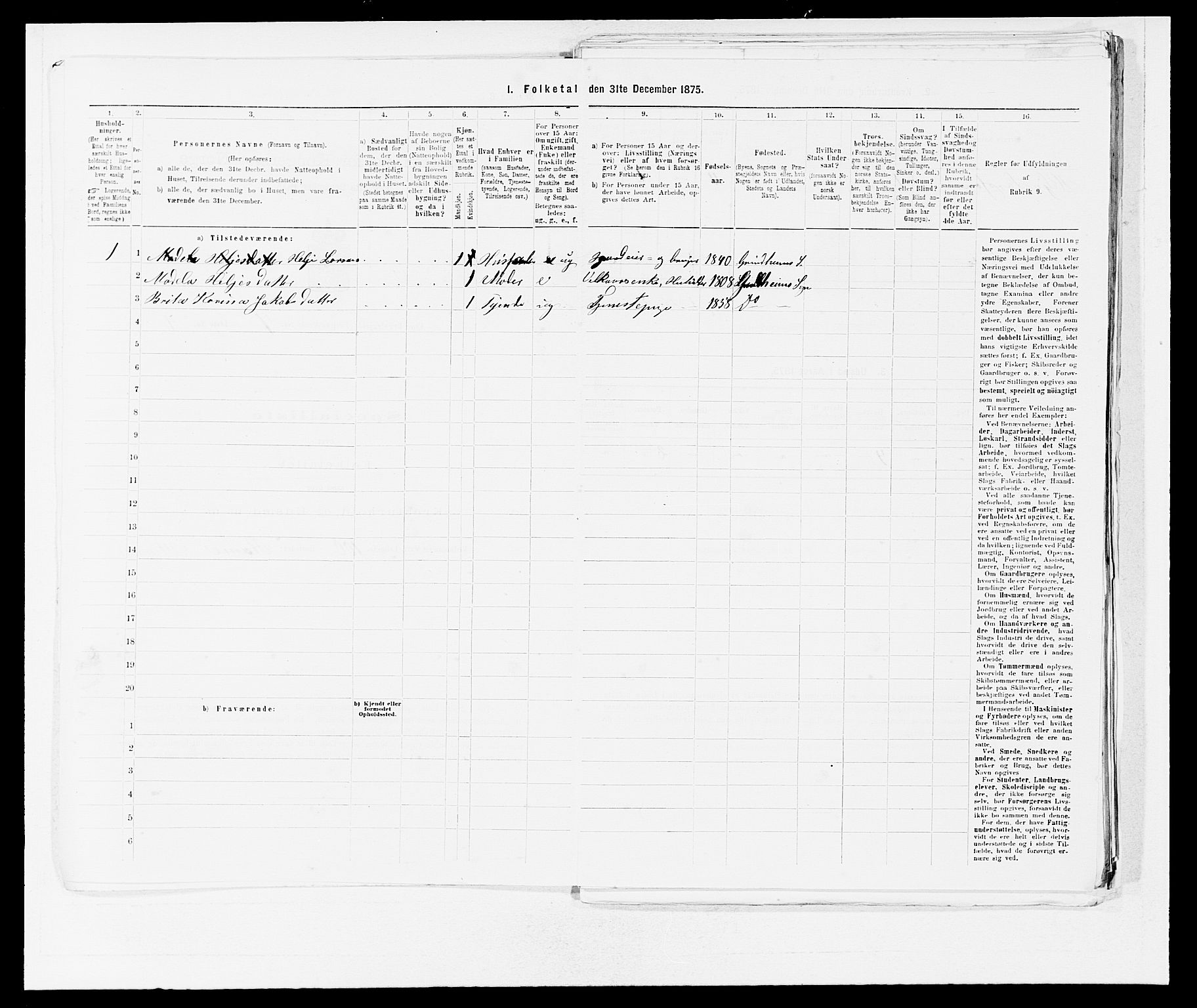 SAB, 1875 census for 1211P Etne, 1875, p. 525