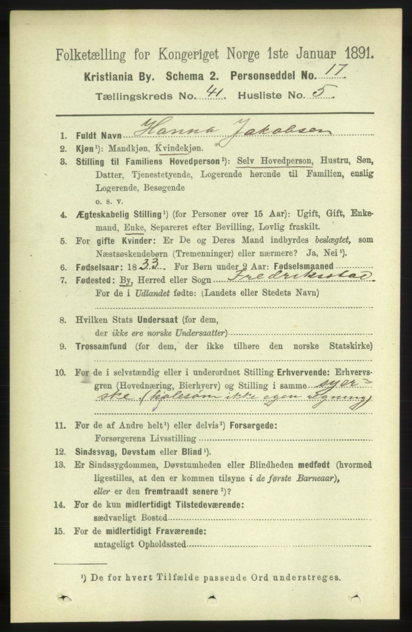 RA, 1891 census for 0301 Kristiania, 1891, p. 24094