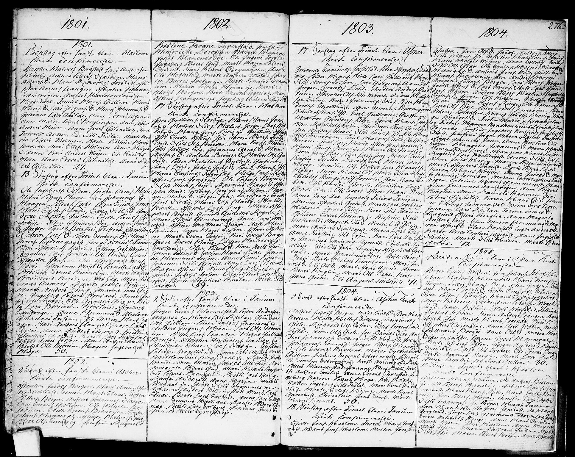 Asker prestekontor Kirkebøker, SAO/A-10256a/F/Fa/L0003: Parish register (official) no. I 3, 1767-1807, p. 276
