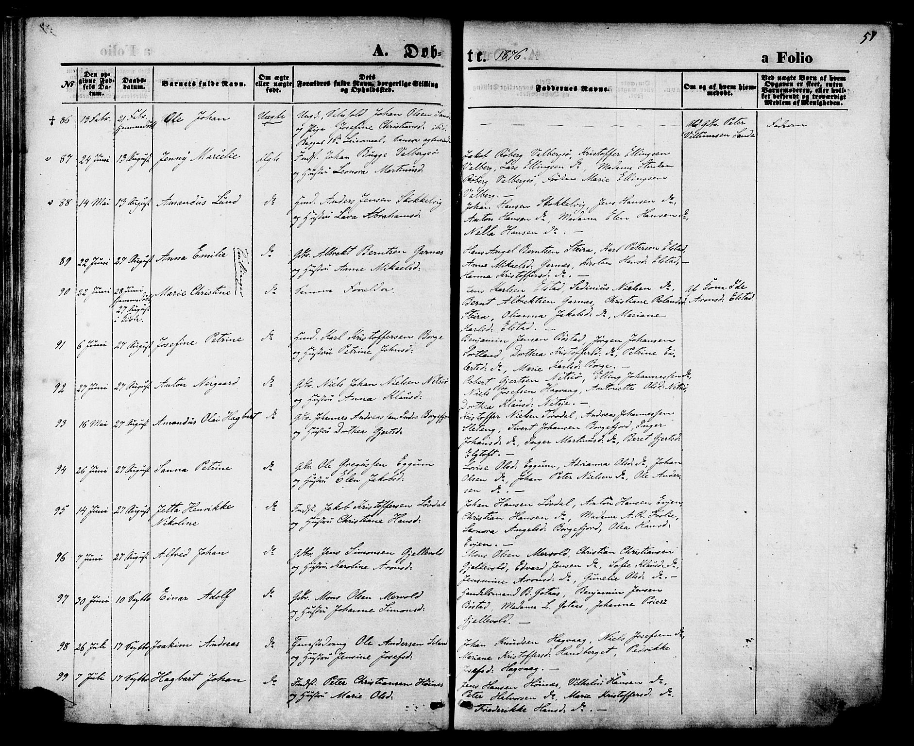 Ministerialprotokoller, klokkerbøker og fødselsregistre - Nordland, SAT/A-1459/880/L1132: Parish register (official) no. 880A06, 1869-1887, p. 57
