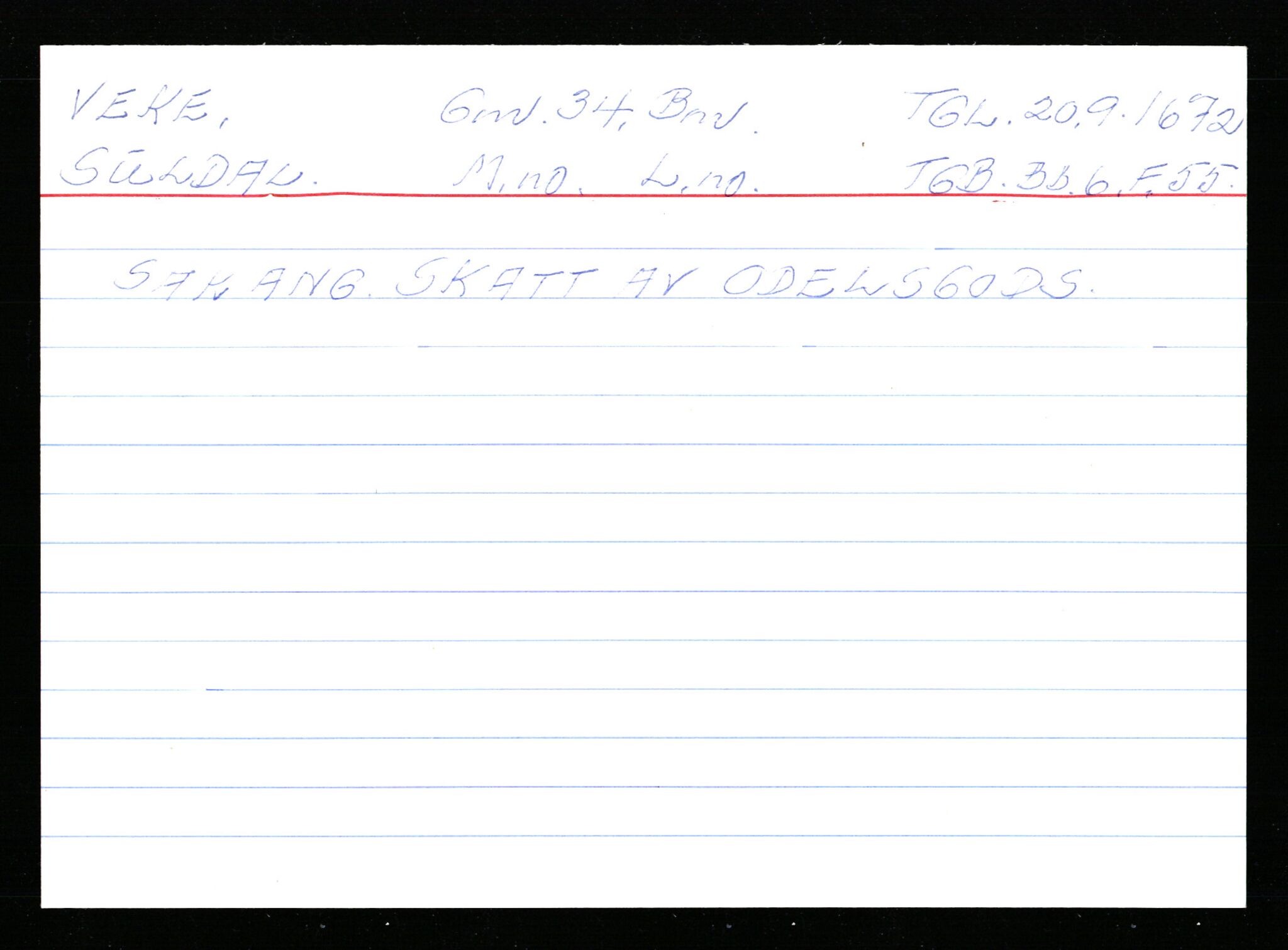 Statsarkivet i Stavanger, AV/SAST-A-101971/03/Y/Ym/L0065: Åstedskort sortert etter gårdsnavn: Vatland - Vervig, 1600-1950, p. 394