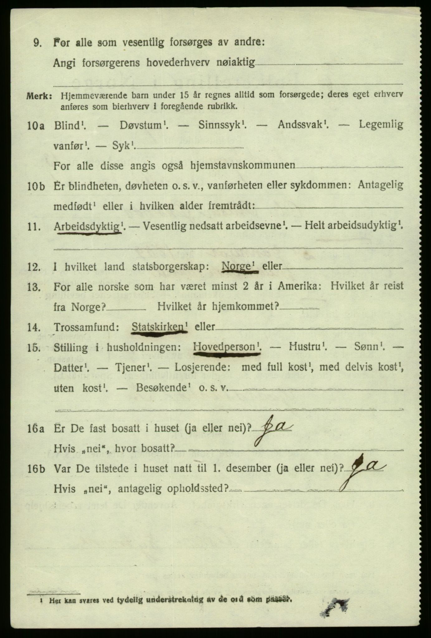 SAB, 1920 census for Austrheim, 1920, p. 4515