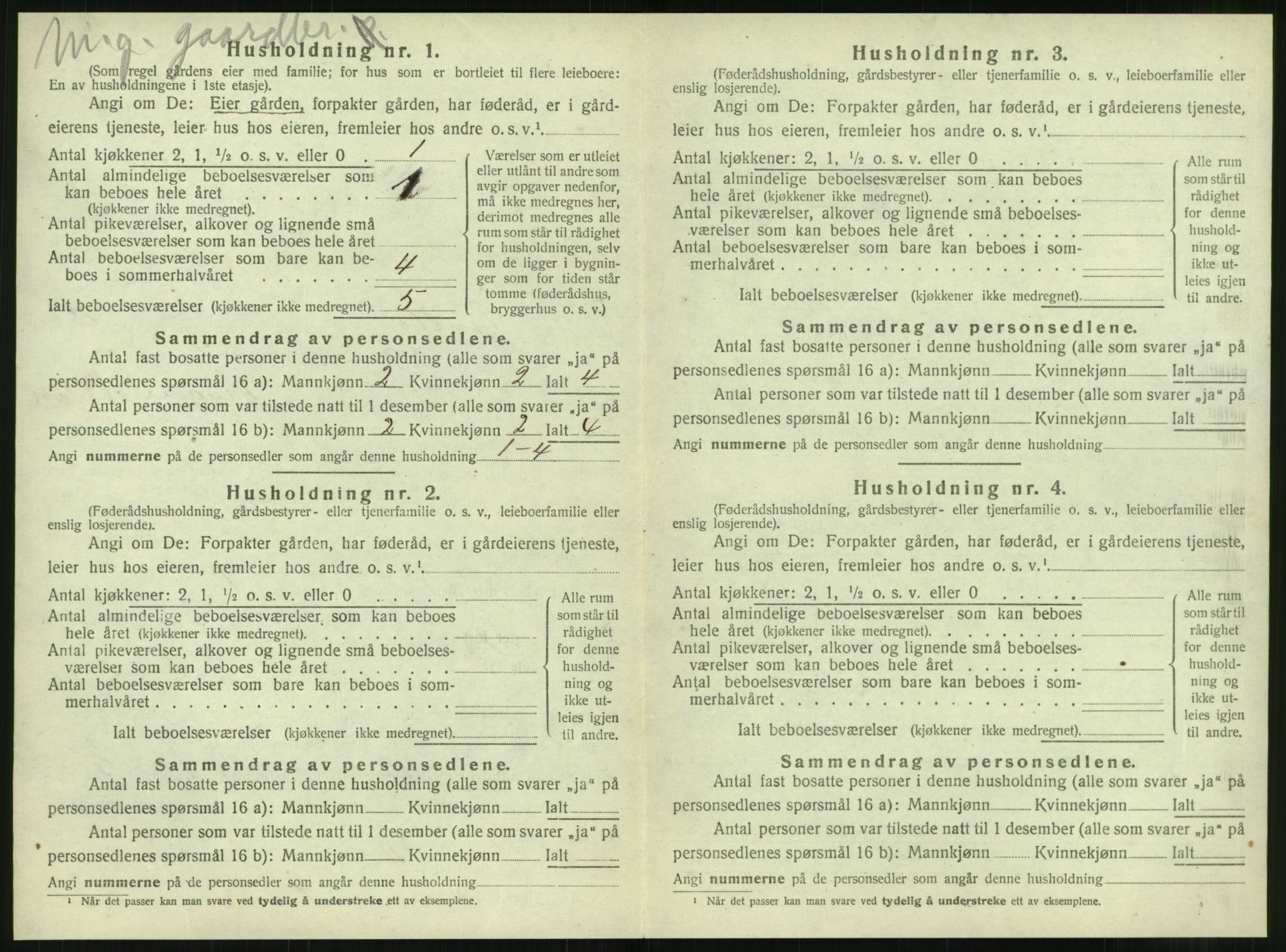 SAT, 1920 census for Tjøtta, 1920, p. 722