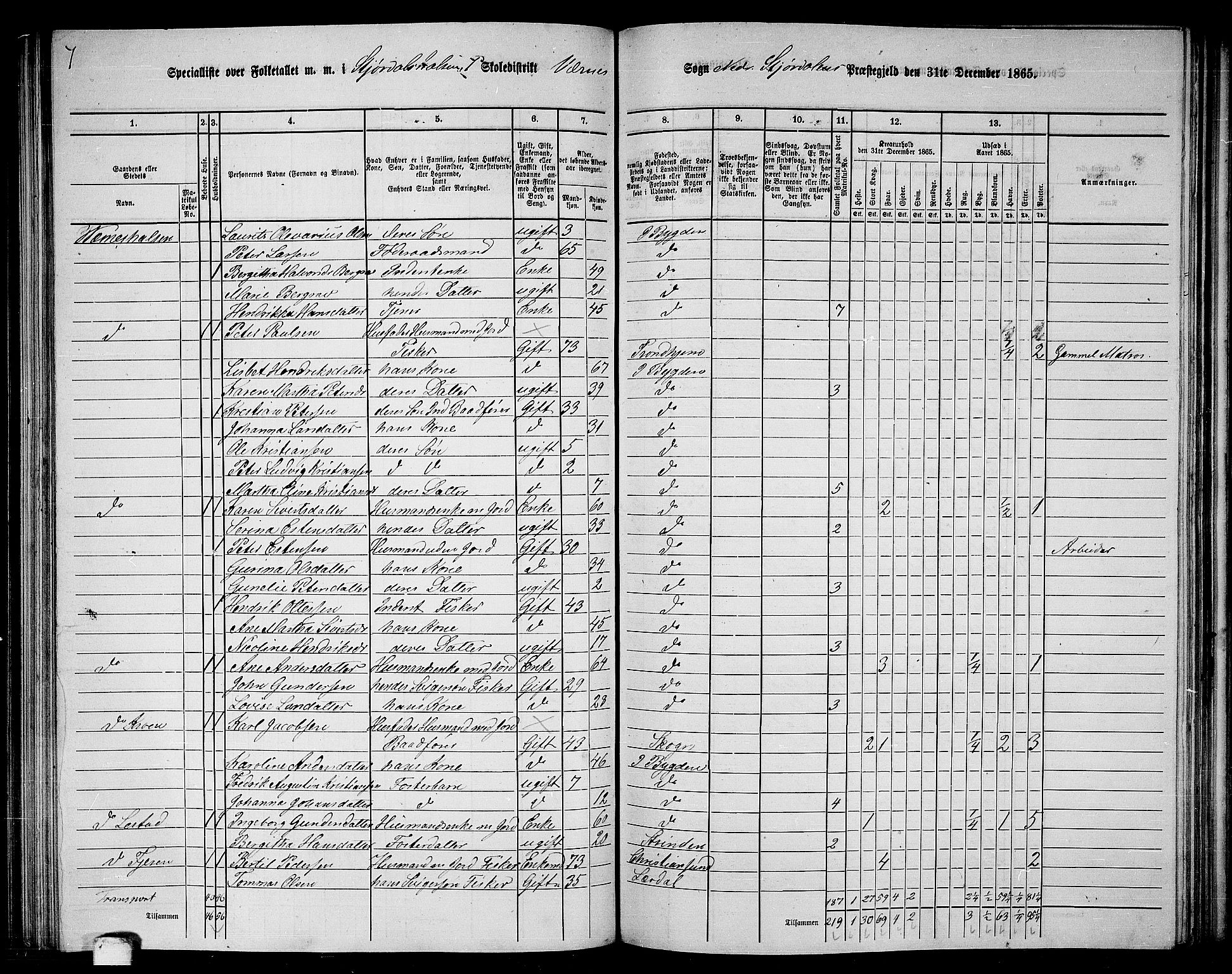 RA, 1865 census for Nedre Stjørdal, 1865, p. 158