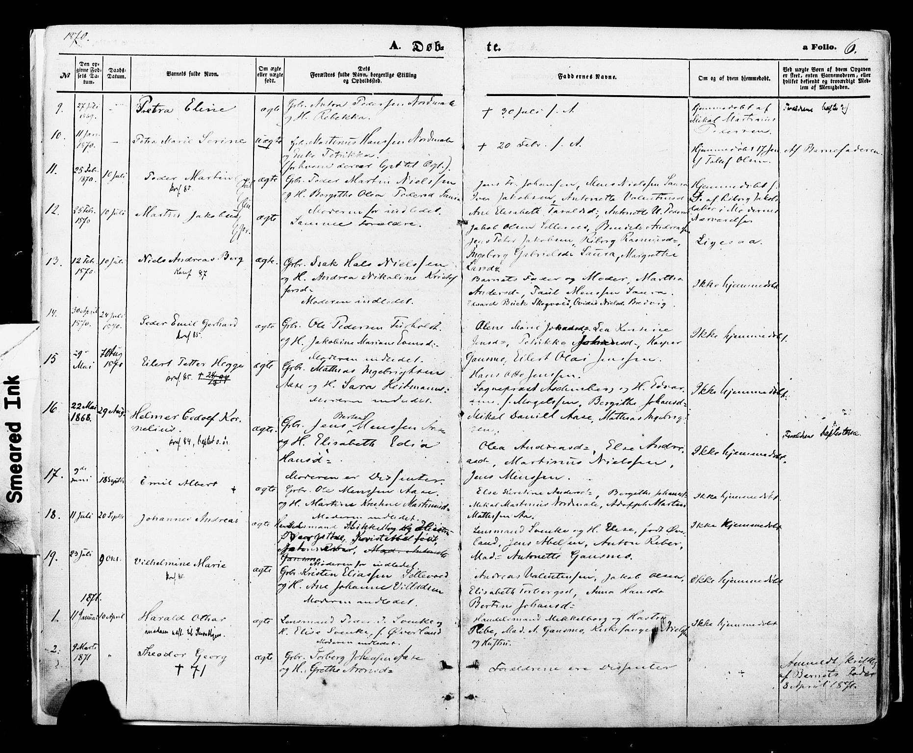 Ministerialprotokoller, klokkerbøker og fødselsregistre - Nordland, SAT/A-1459/897/L1397: Parish register (official) no. 897A05 /1, 1867-1880, p. 6