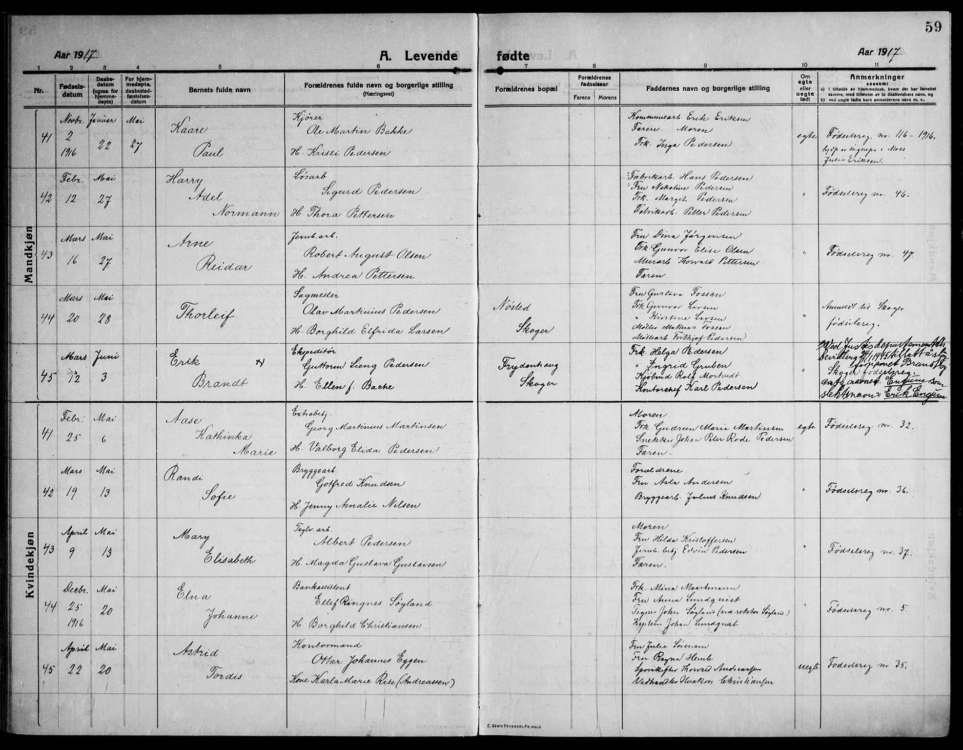 Strømsø kirkebøker, AV/SAKO-A-246/F/Fa/L0029: Parish register (official) no. I 27, 1915-1930, p. 59