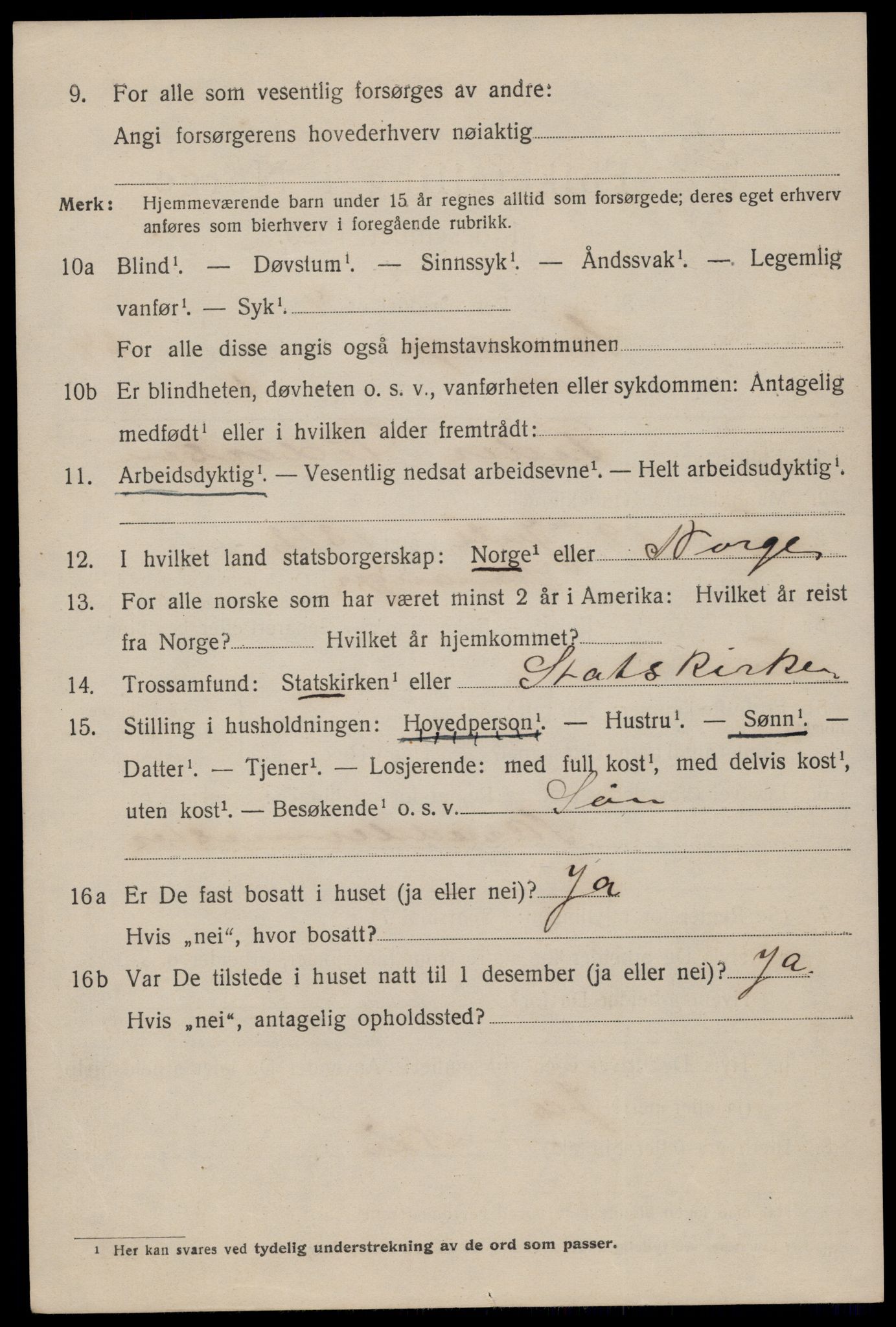 SAST, 1920 census for Stavanger, 1920, p. 77039