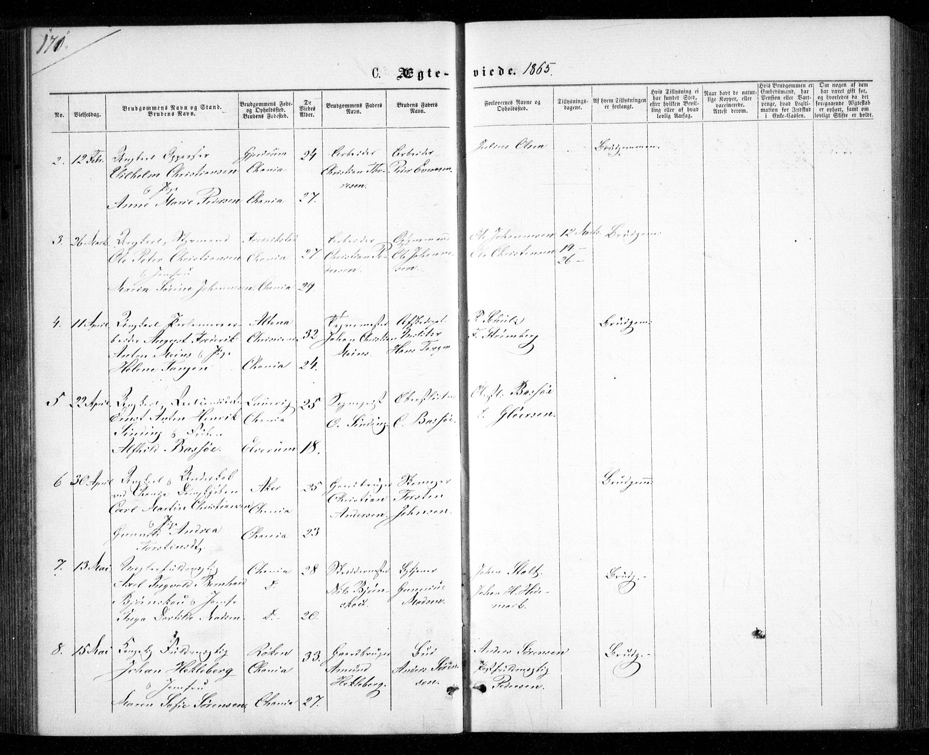 Garnisonsmenigheten Kirkebøker, AV/SAO-A-10846/G/Ga/L0006: Parish register (copy) no. 6, 1860-1880, p. 171