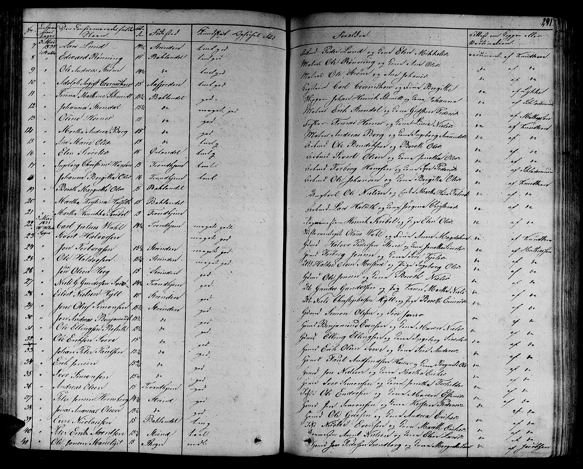 Ministerialprotokoller, klokkerbøker og fødselsregistre - Sør-Trøndelag, AV/SAT-A-1456/606/L0286: Parish register (official) no. 606A04 /1, 1823-1840, p. 291