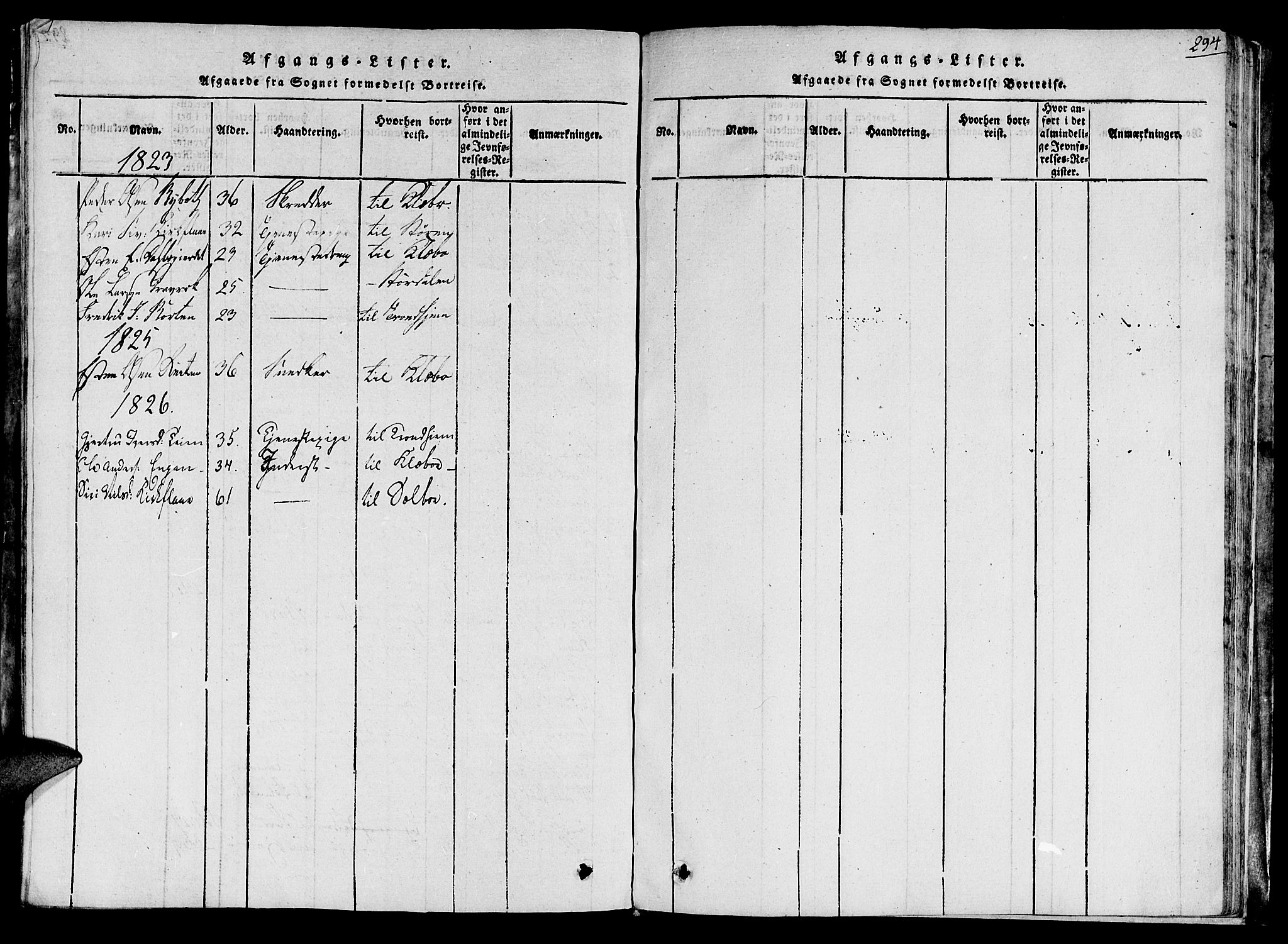 Ministerialprotokoller, klokkerbøker og fødselsregistre - Sør-Trøndelag, SAT/A-1456/691/L1066: Parish register (official) no. 691A03 /2, 1816-1826, p. 294