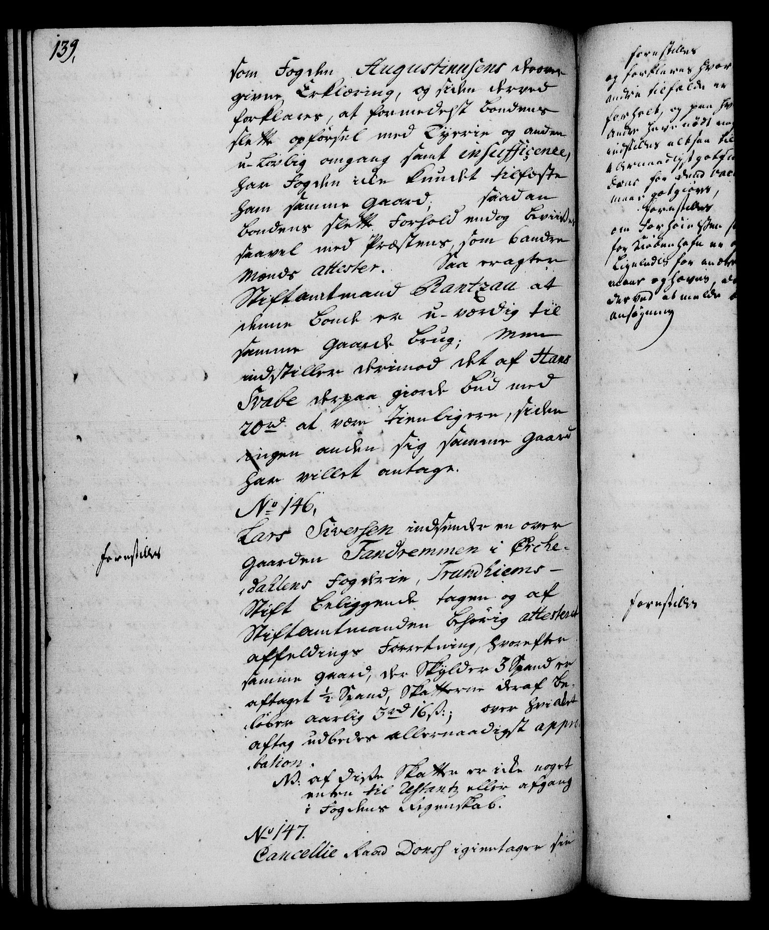 Rentekammeret, Kammerkanselliet, RA/EA-3111/G/Gh/Gha/L0029: Norsk ekstraktmemorialprotokoll (merket RK 53.74), 1748-1749, p. 139