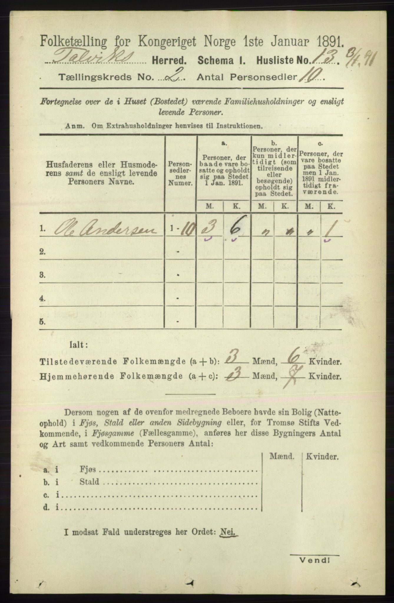 RA, 1891 census for 2013 Talvik, 1891, p. 520