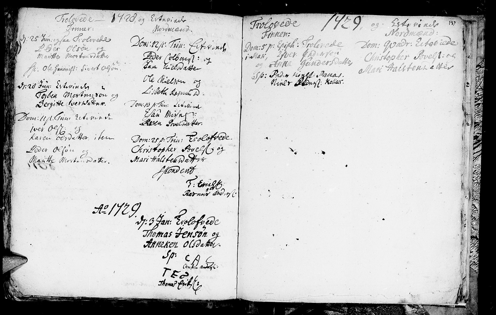 Talvik sokneprestkontor, SATØ/S-1337/H/Ha/L0001kirke: Parish register (official) no. 1, 1705-1729, p. 137